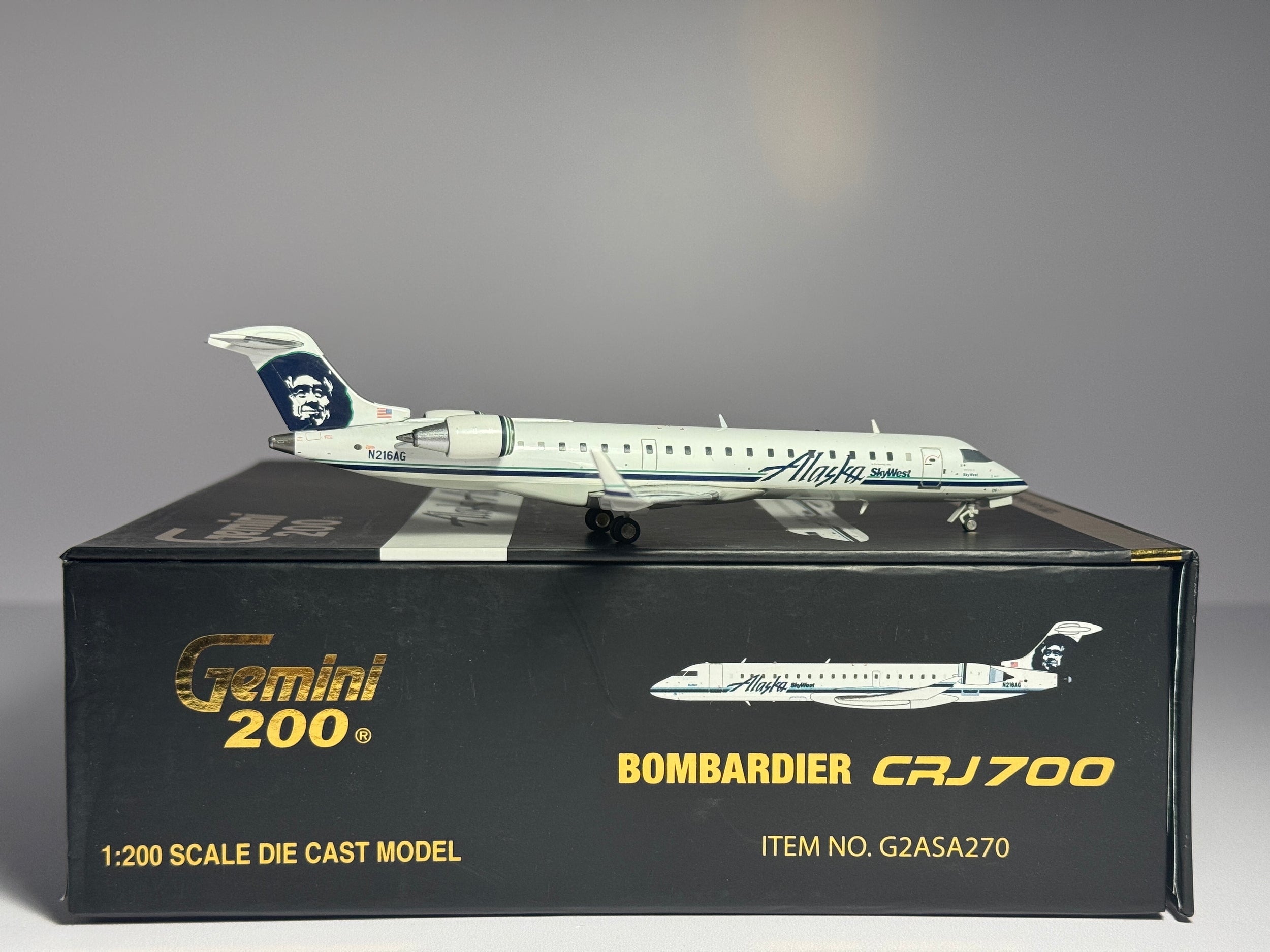 Gemini Jets 1:200 Alaska Horizon Bombardier CRJ-700 N216AG SkyWest G2ASA270