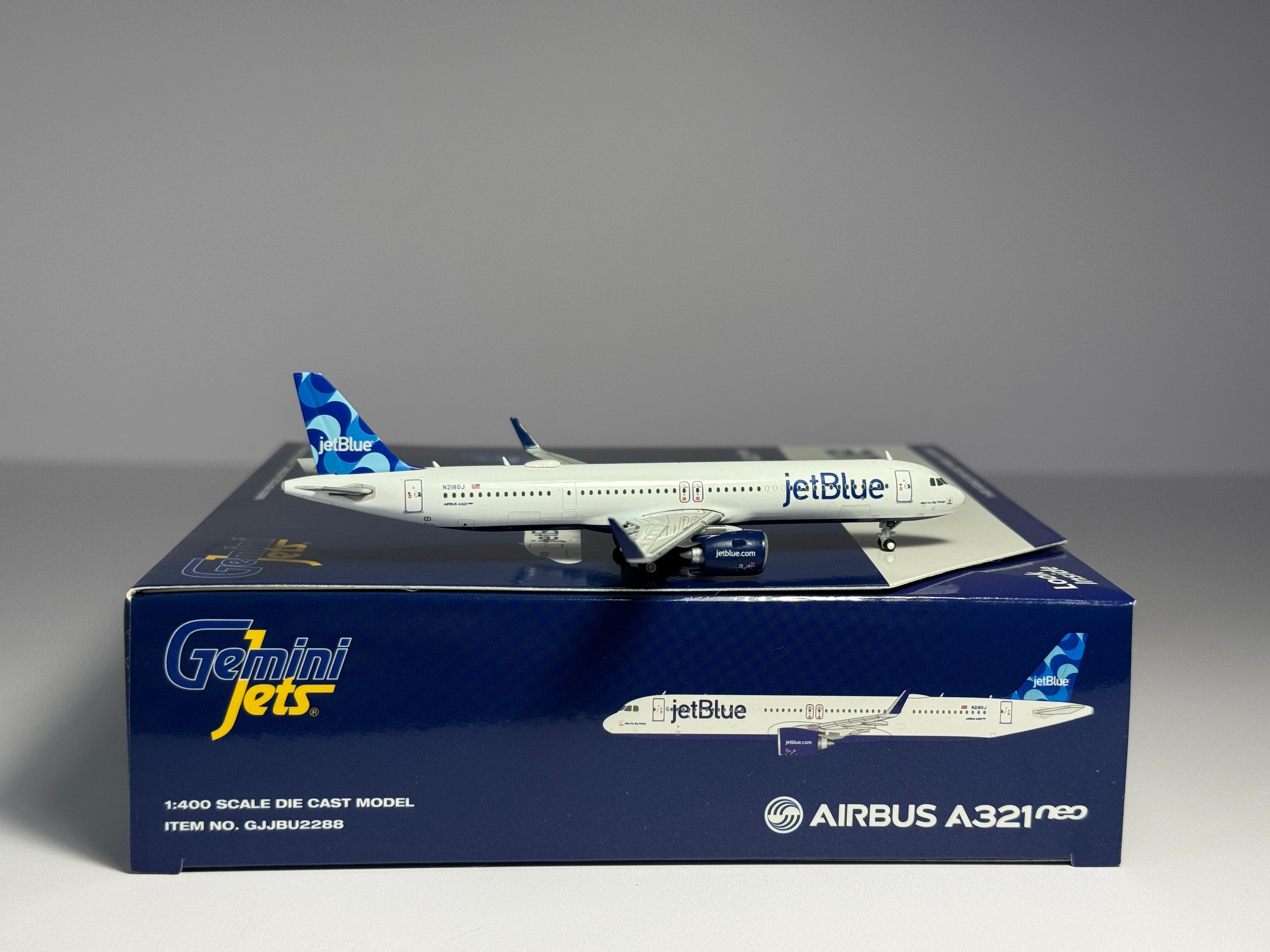Gemini Jets 1:400 JetBlue Airbus A321neo N2180J Mint for Big Things GJJBU2288