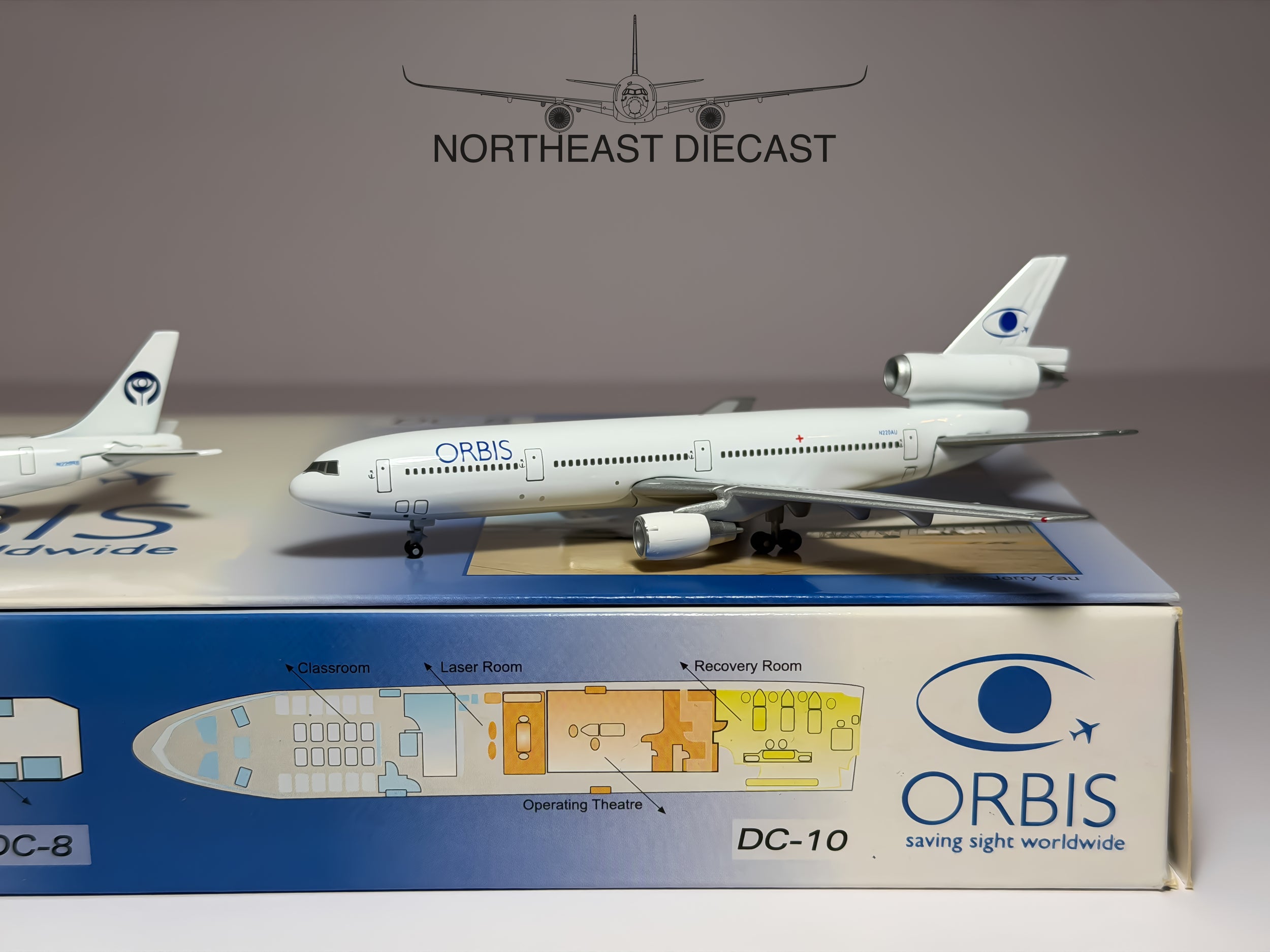 Orbis International Douglas DC-8-20 & DC-10-10 1:400 Gemini Jets N220AU & N220RB (GJORB238)