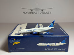 United Airlines Boeing 737 MAX 8 1:400 Gemini Jets N27261 (GJUAL2074)