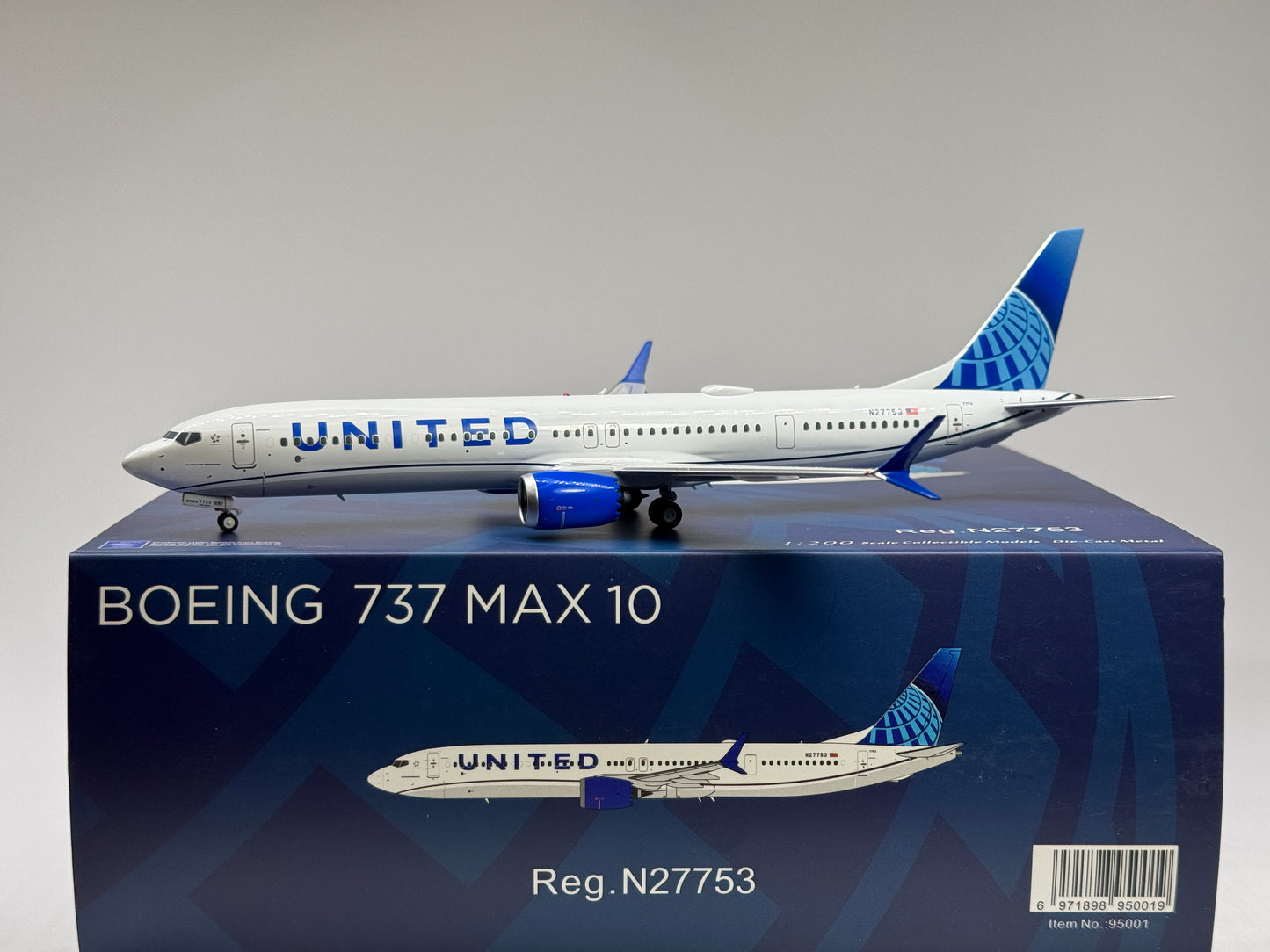 NG Models 1:200 United Airlines Boeing 737 MAX10 N27753 Evo Blue NG95001