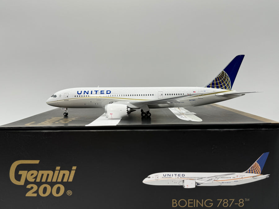 Gemini Jets 1:200 United Airlines Boeing 787-8 N27901 Post Merger G2UAL519