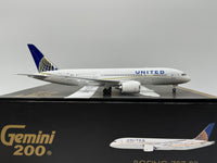 Gemini Jets 1:200 United Airlines Boeing 787-8 N27901 Post Merger G2UAL519