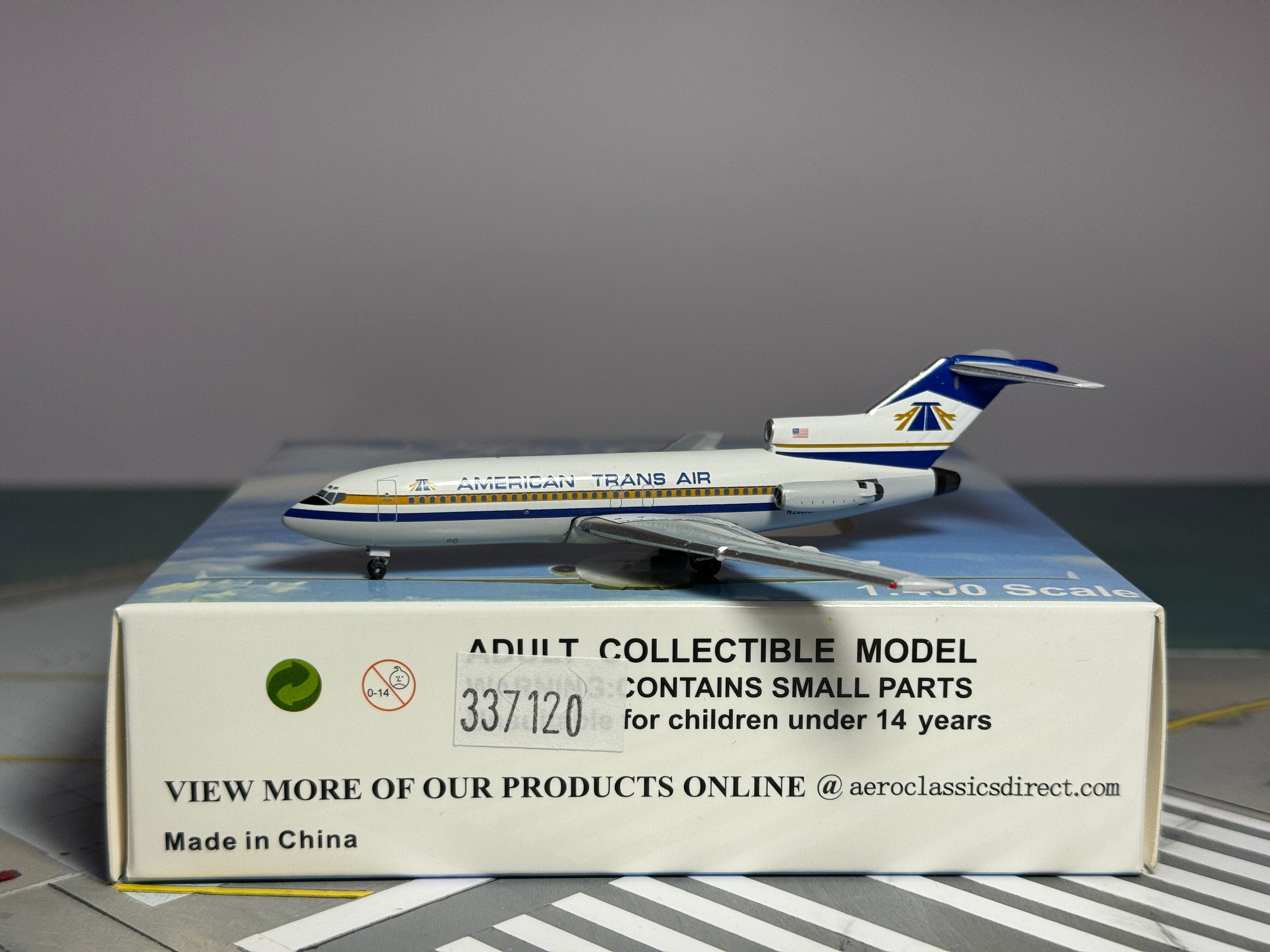 Aeroclassics 1:400 American Trans Air Boeing 727-100 N286AT ACN286AT