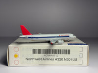 Aeroclassics 1:400 Northwest Airlines Airbus A320 N301US Bowling Shoe ACN301US