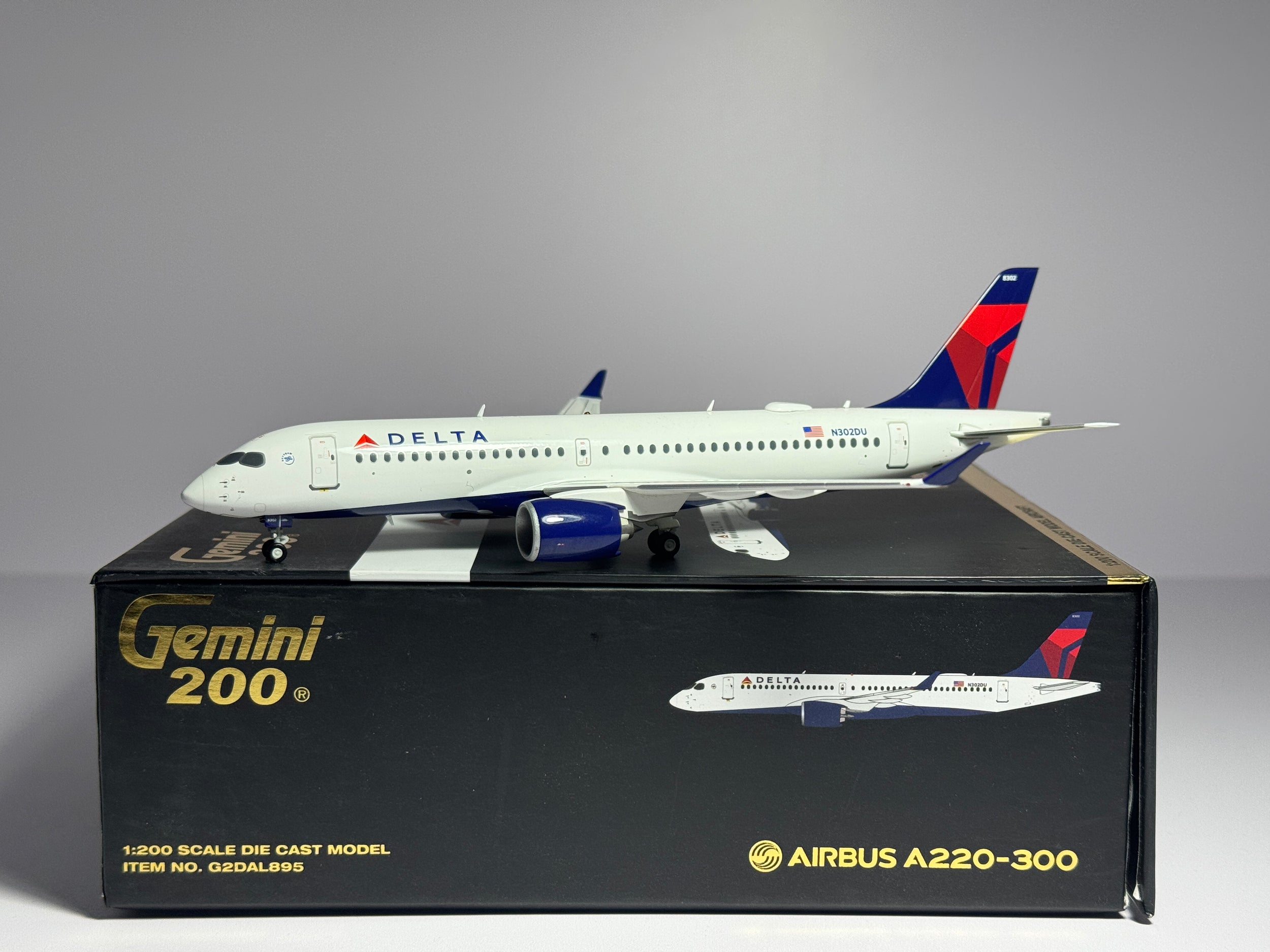 Gemini Jets 1:200 Delta Air Lines Airbus A220-300 N302DU current scheme G2DAL895