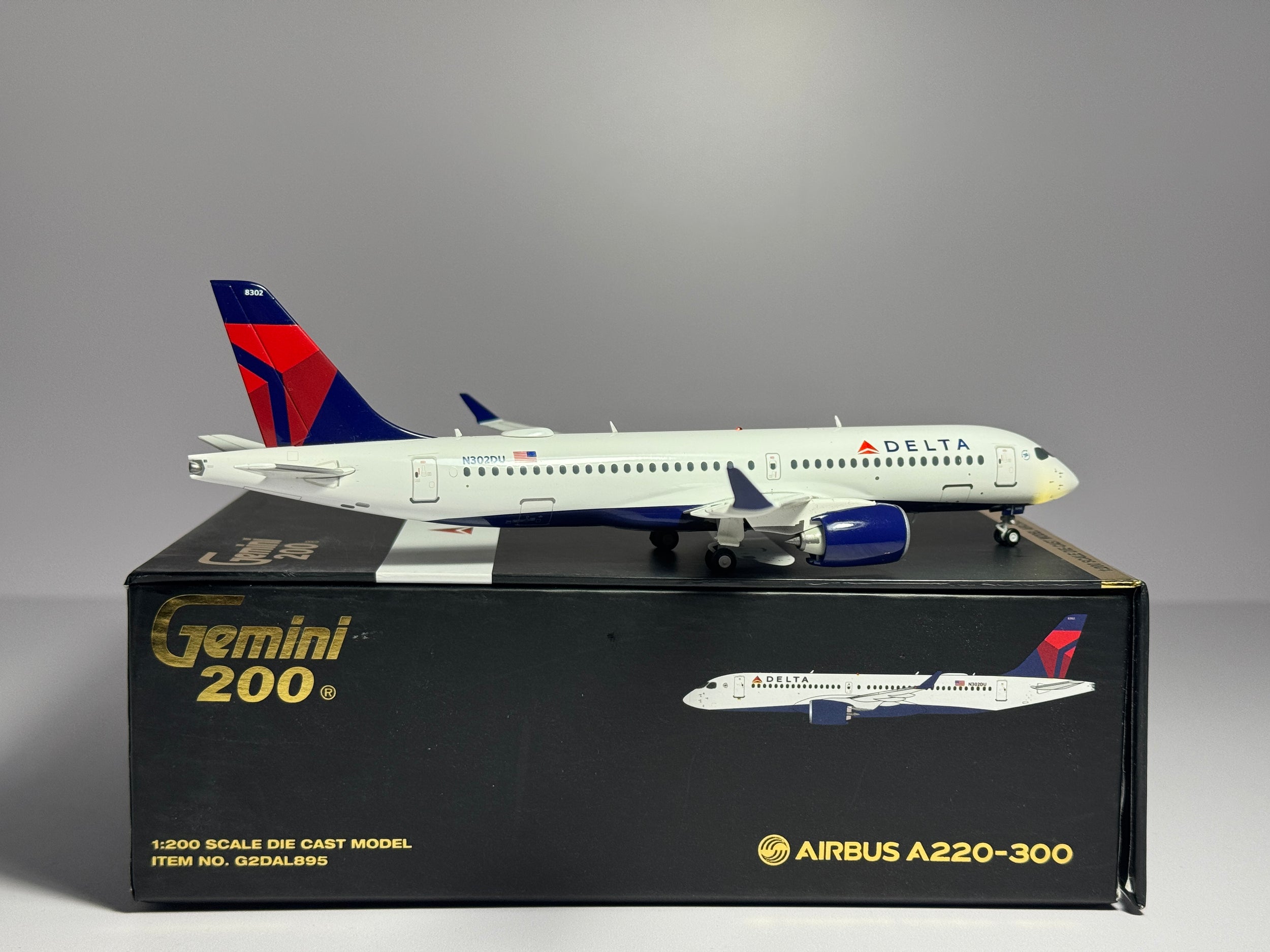 Gemini Jets 1:200 Delta Air Lines Airbus A220-300 N302DU current scheme G2DAL895