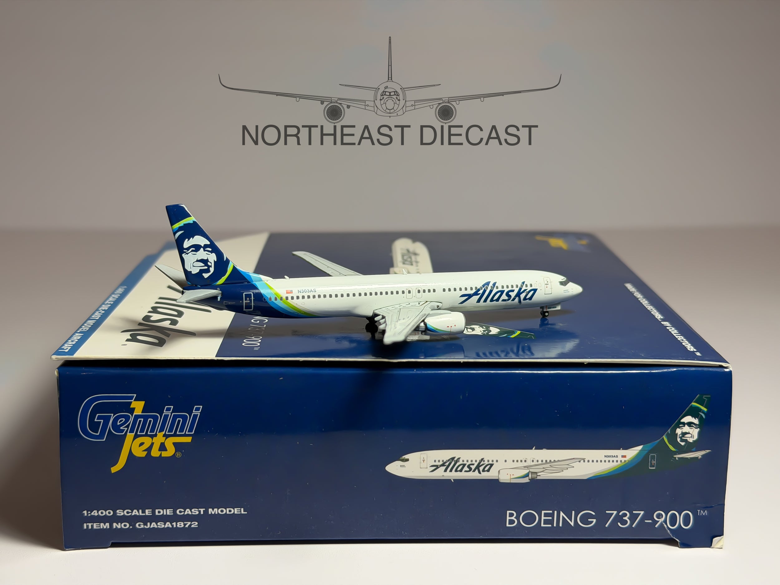 Alaska Airlines Boeing 737-900 1:400 Gemini Jets N303AS (GJASA1872)