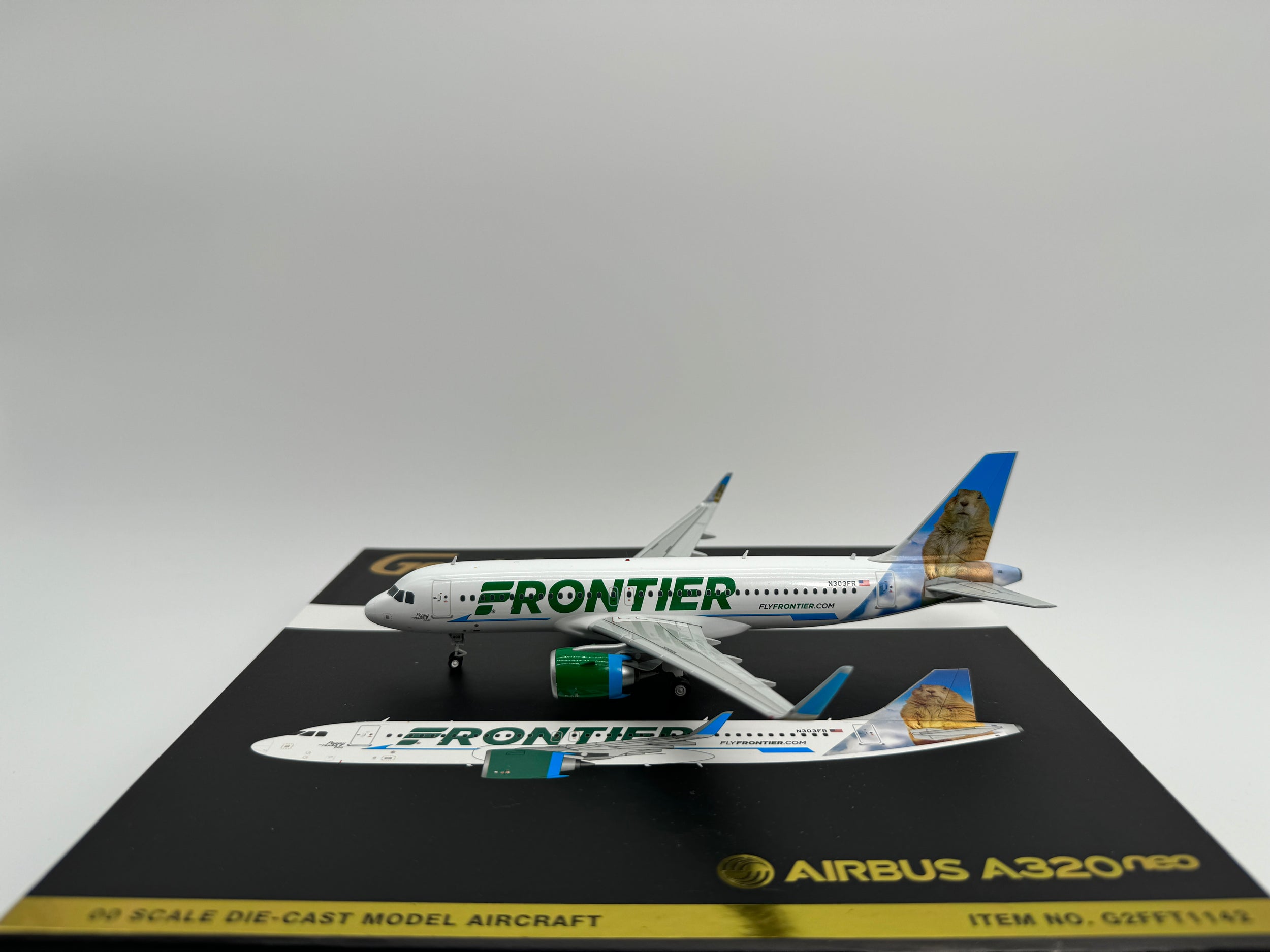 Gemini Jets 1:200 Frontier Airbus A320neo N303FR Poppy the Prarie Dog G2FFT1142