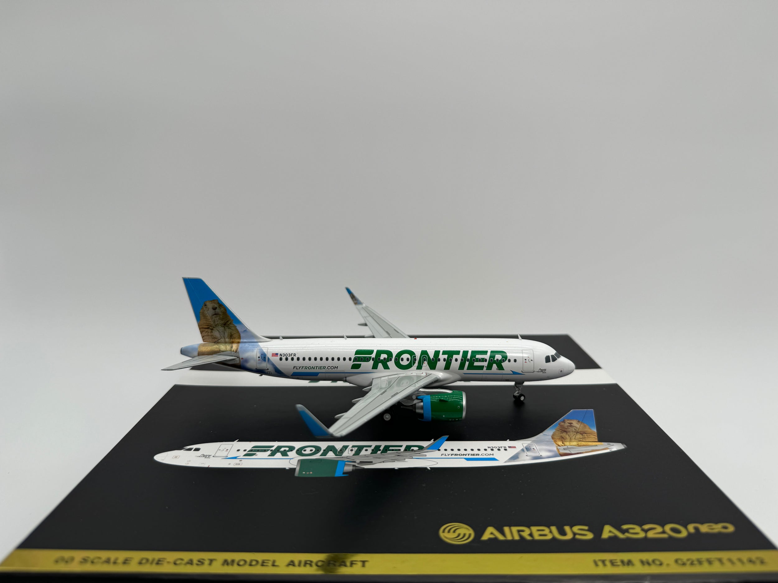 Gemini Jets 1:200 Frontier Airbus A320neo N303FR Poppy the Prarie Dog G2FFT1142