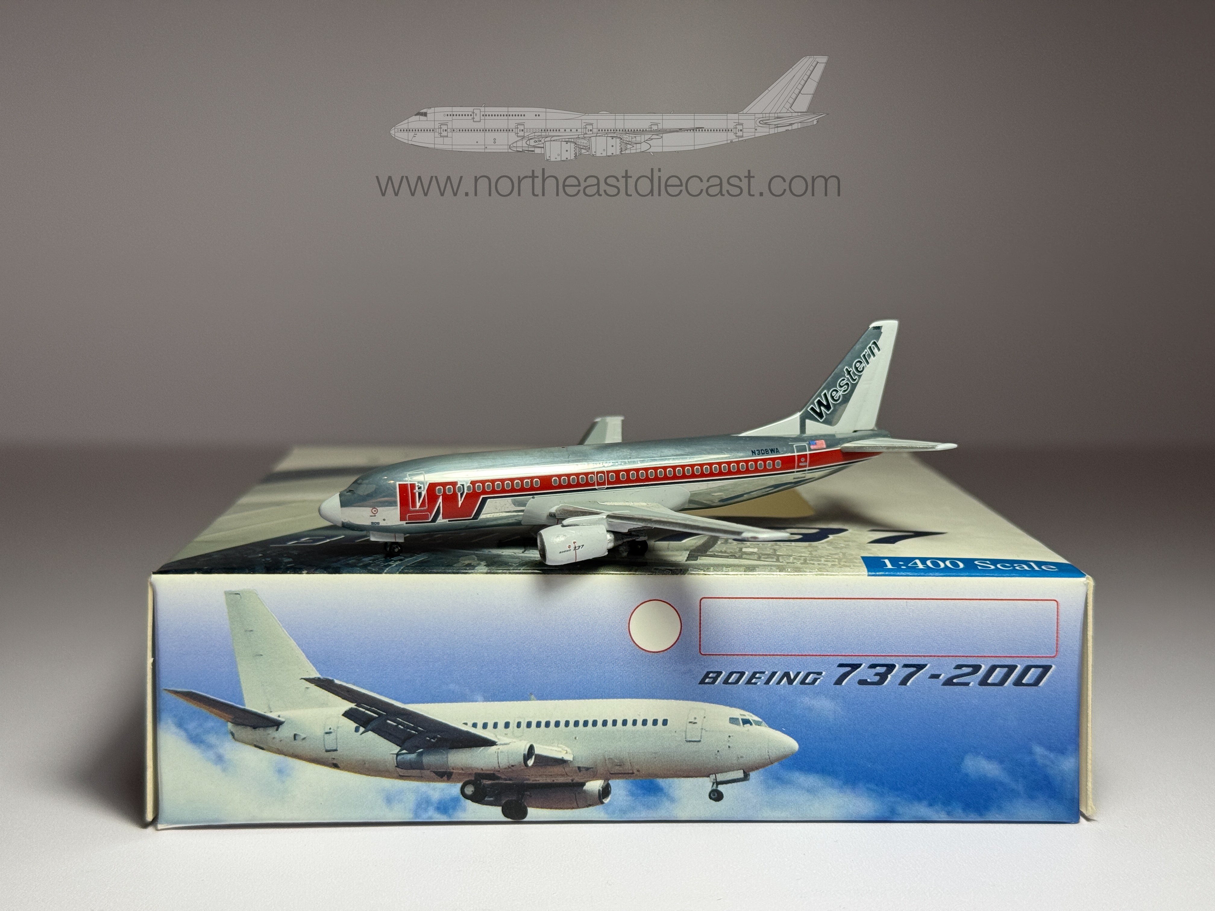 Western Airlines Boeing 737-300 1:400 Aeroclassics N308WA (ACN308WA)
