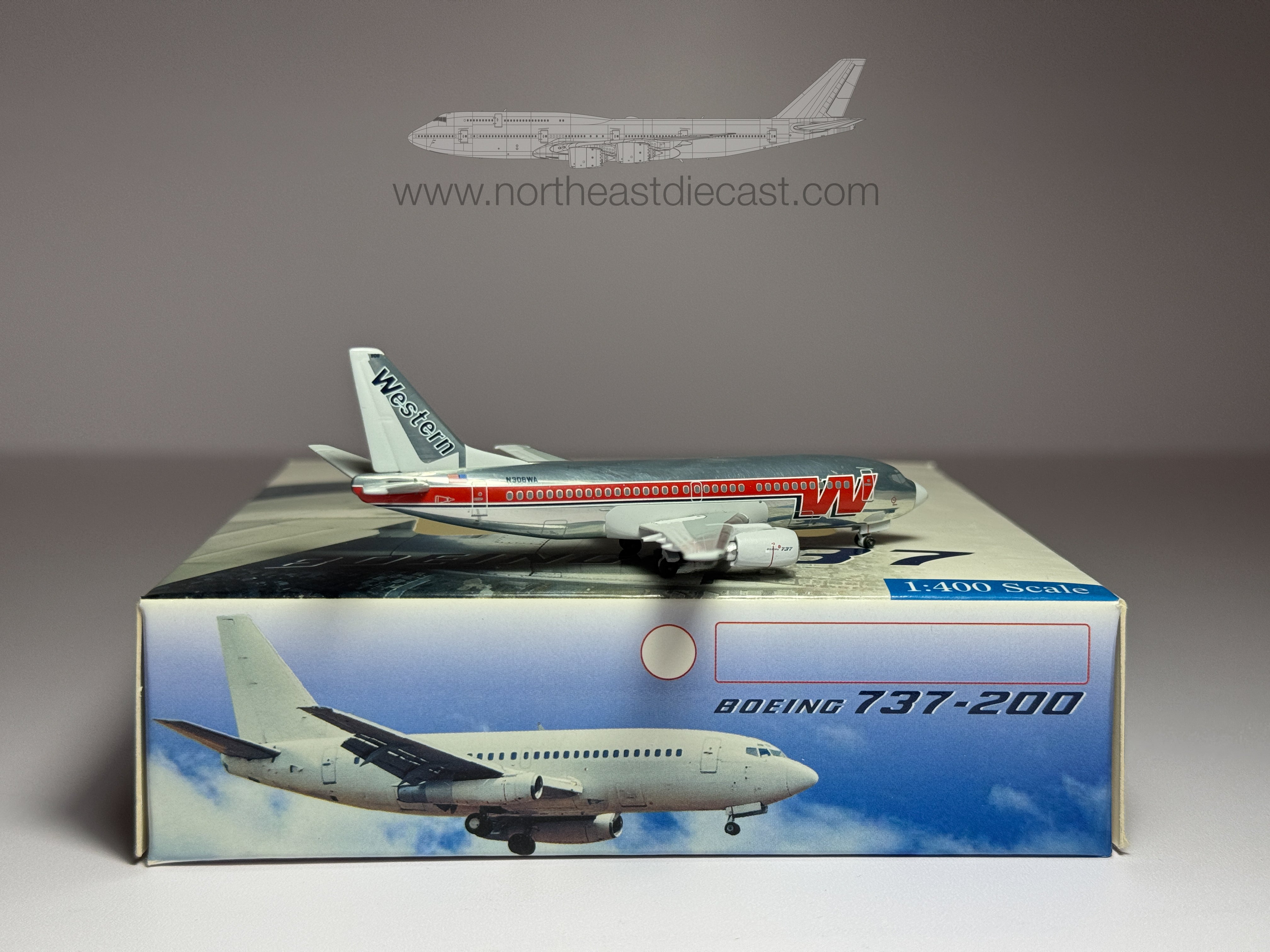 Western Airlines Boeing 737-300 1:400 Aeroclassics N308WA (ACN308WA)