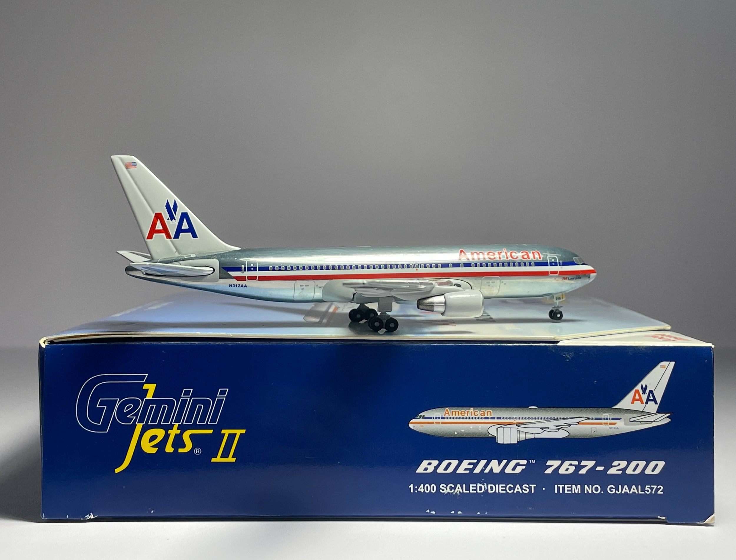 Gemini Jets 1:400 American Airlines Boeing 767-200 N312AA polished GJAAL572