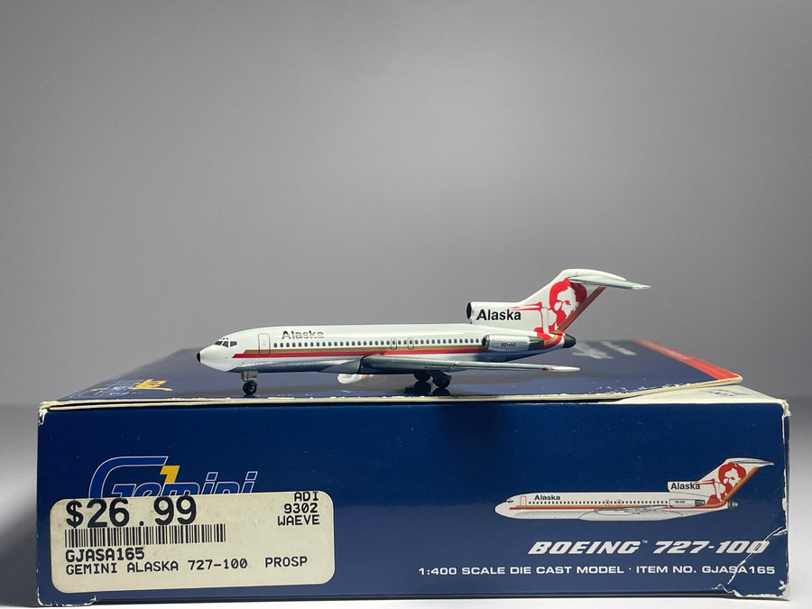 Gemini Jets 1:400 Alaska Airlines Boeing 727-100 N314AS 1980s Prospector GJASA165