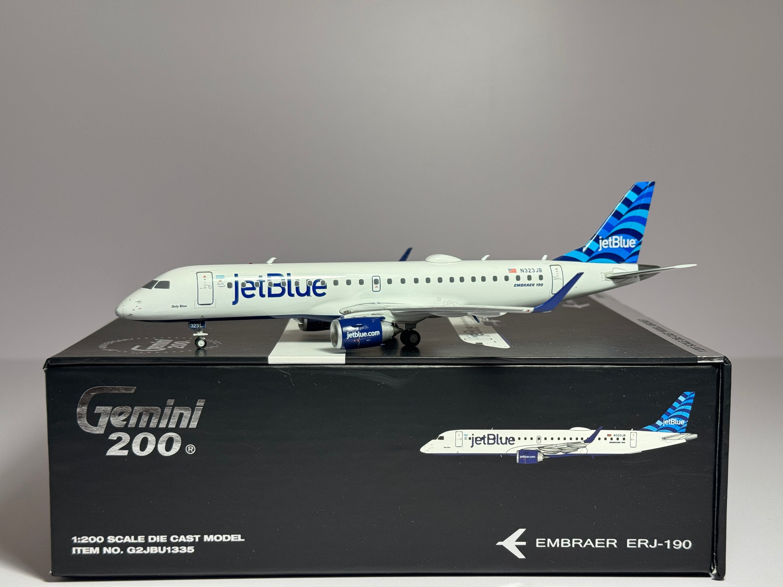 Gemini Jets 1:200 JetBlue Embraer E190 N323JB "Only Blue" G2JBU1335