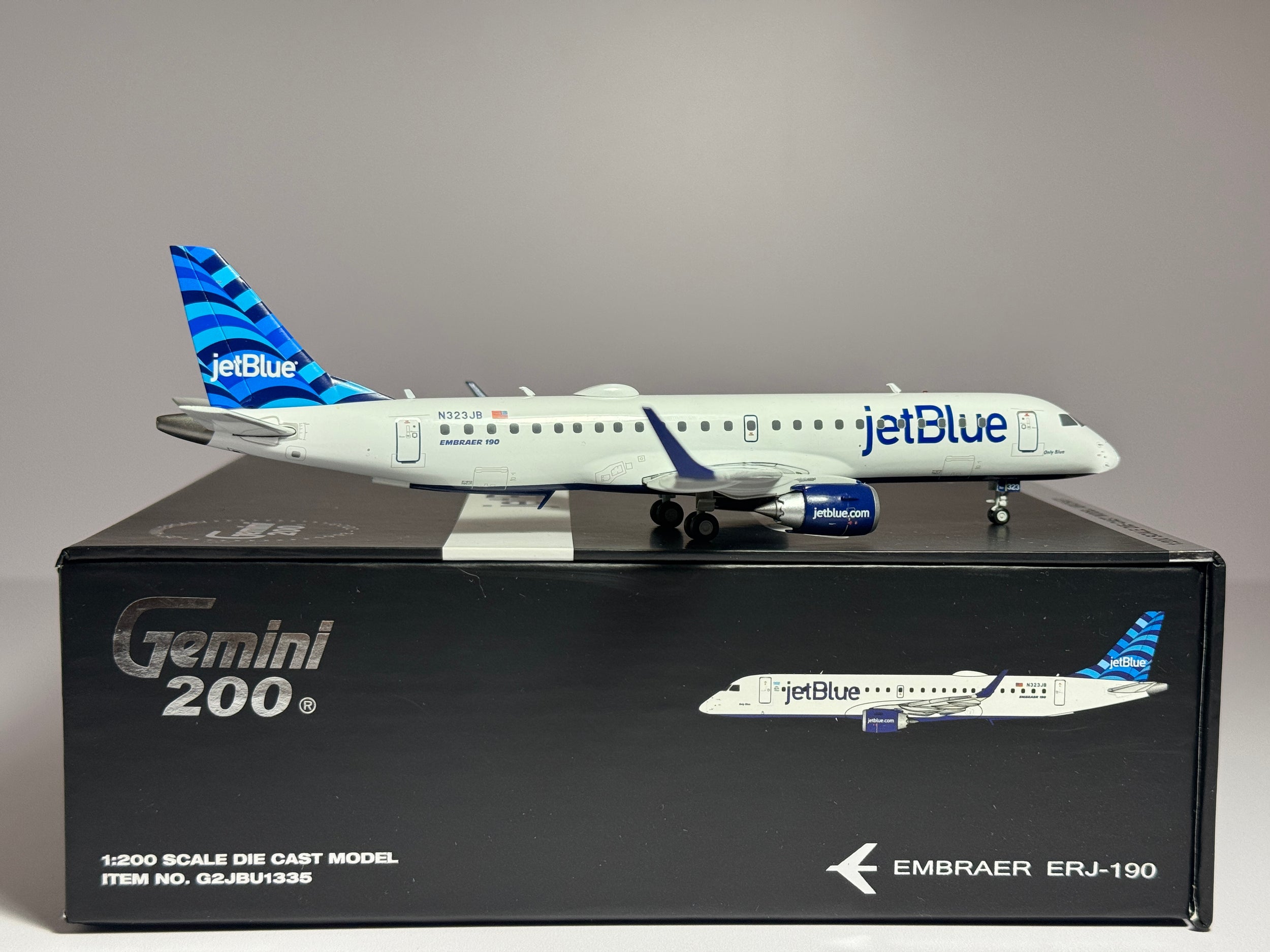 Gemini Jets 1:200 JetBlue Embraer E190 N323JB "Only Blue" G2JBU1335