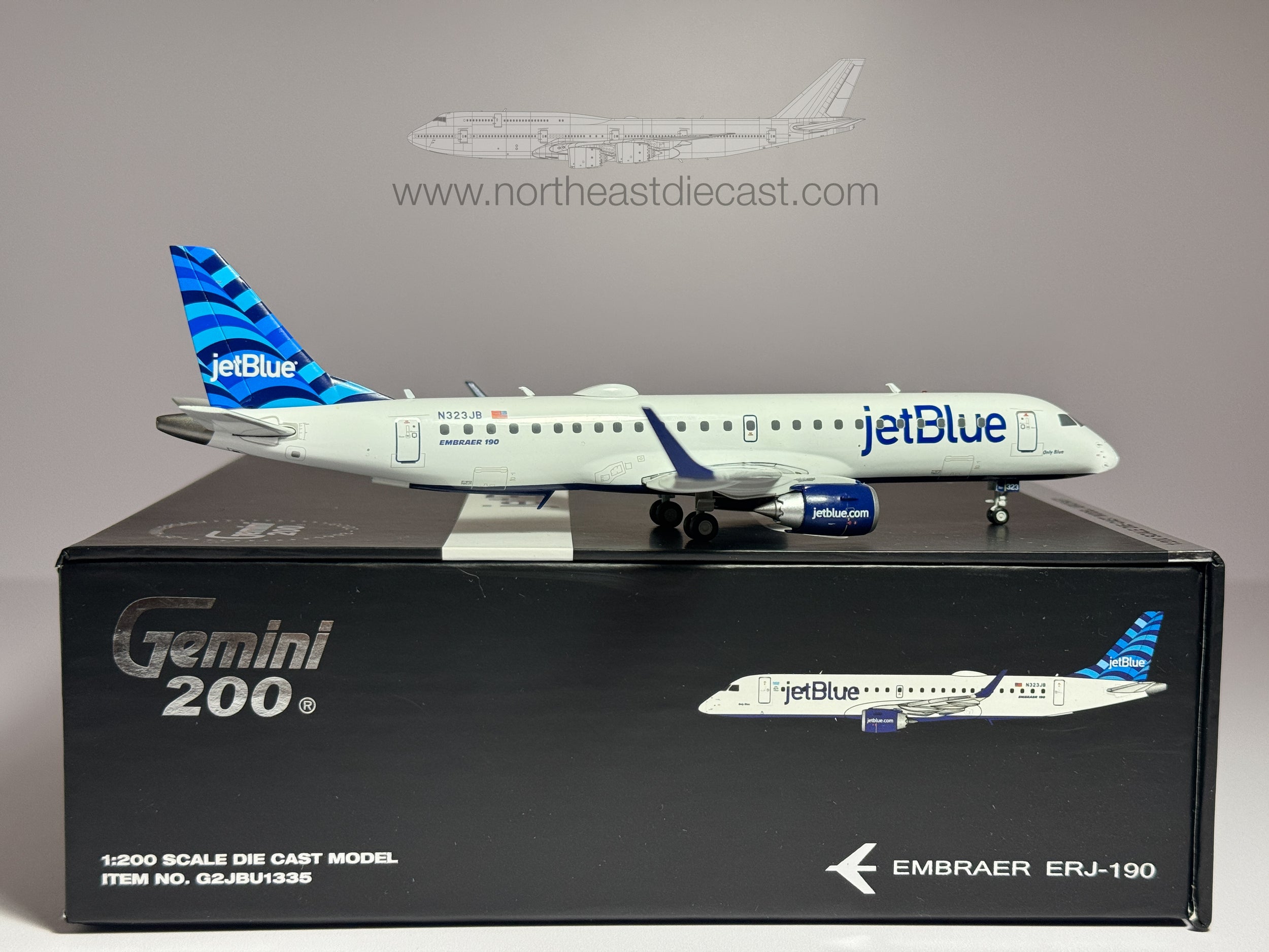 JetBlue Embraer E190 1:200 Gemini Jets N323JB (G2JBU1335)