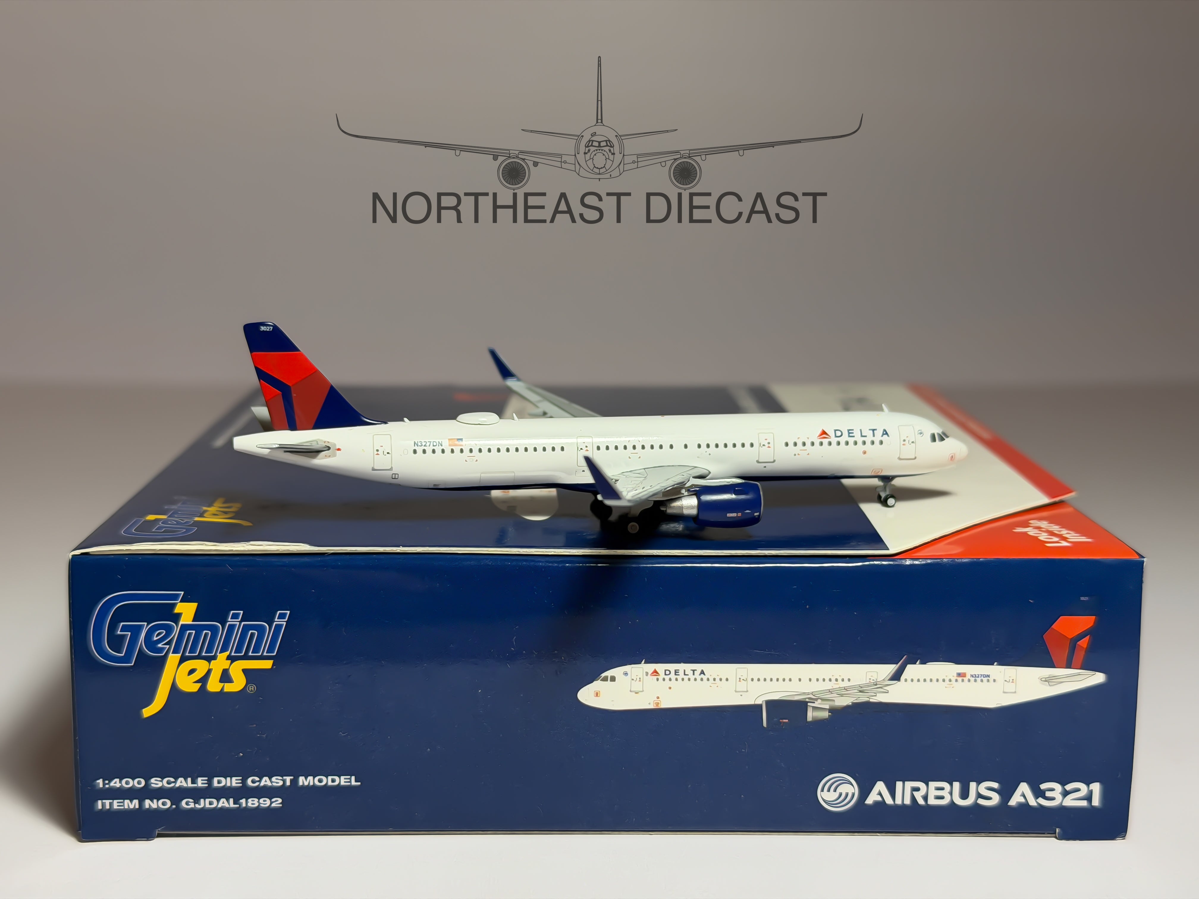 Delta Air Lines Airbus A321 1:400 Gemini Jets N327DN (GJDAl1892)