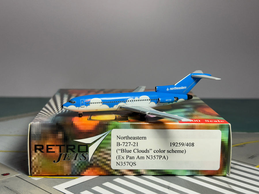 Aeroclassics 1:400 Northeast Airlines Boeing 727-100 N357QS Blue Cloud ACN357QS