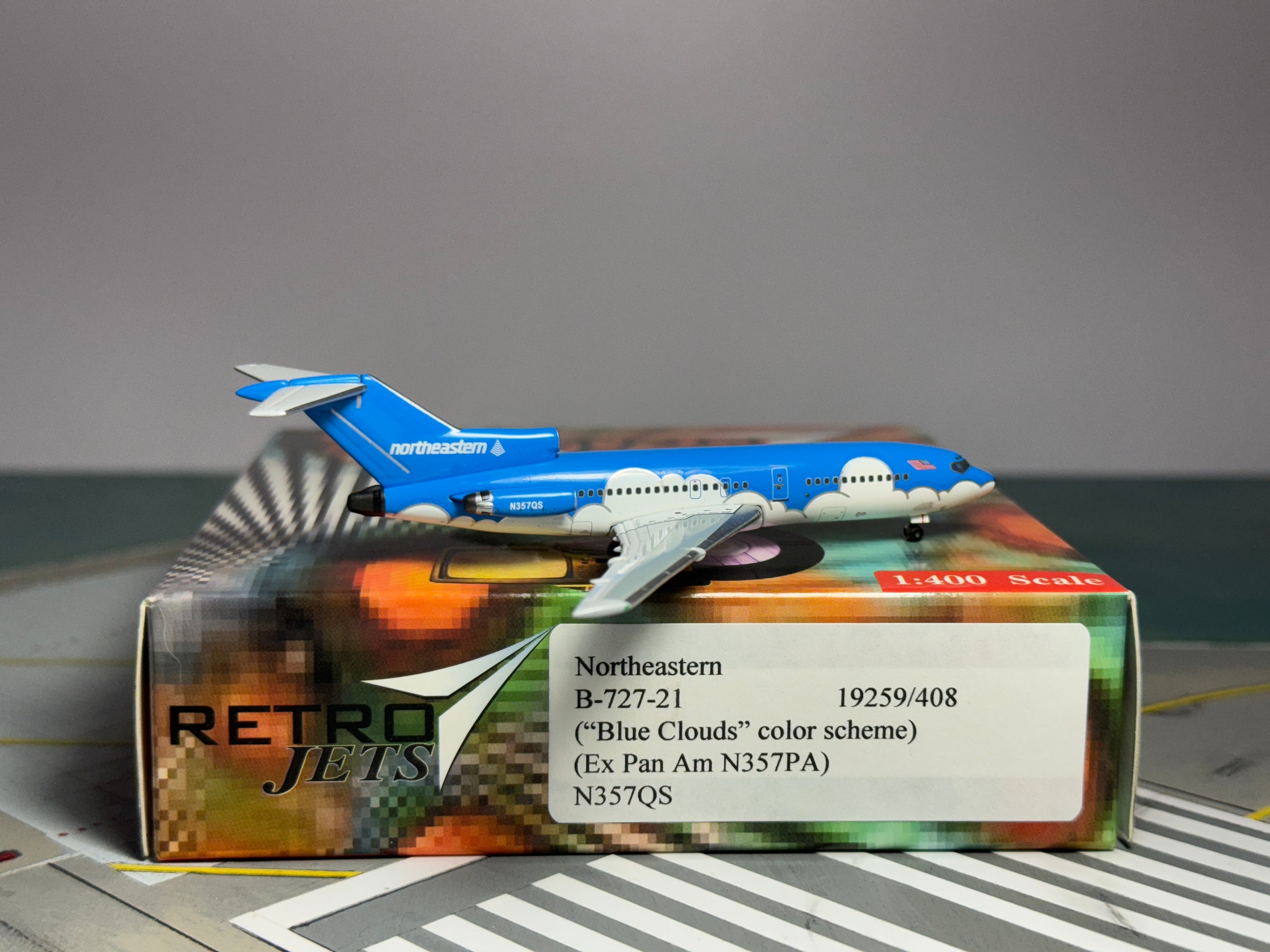 Aeroclassics 1:400 Northeast Airlines Boeing 727-100 N357QS Blue Cloud ACN357QS