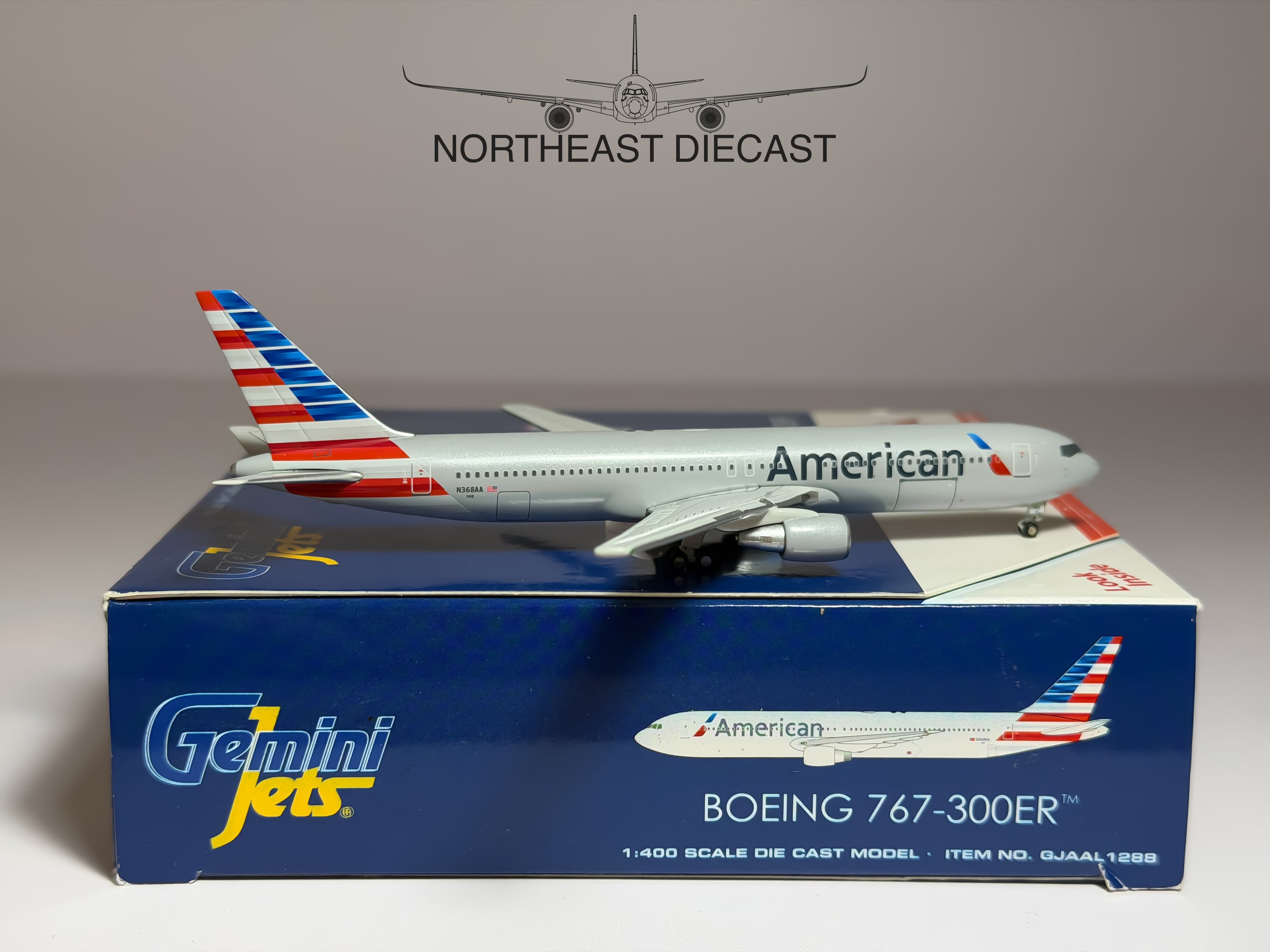 American Airlines Boeing 767-300 1:400 Gemini Jets N368AA (GJAAL1288)