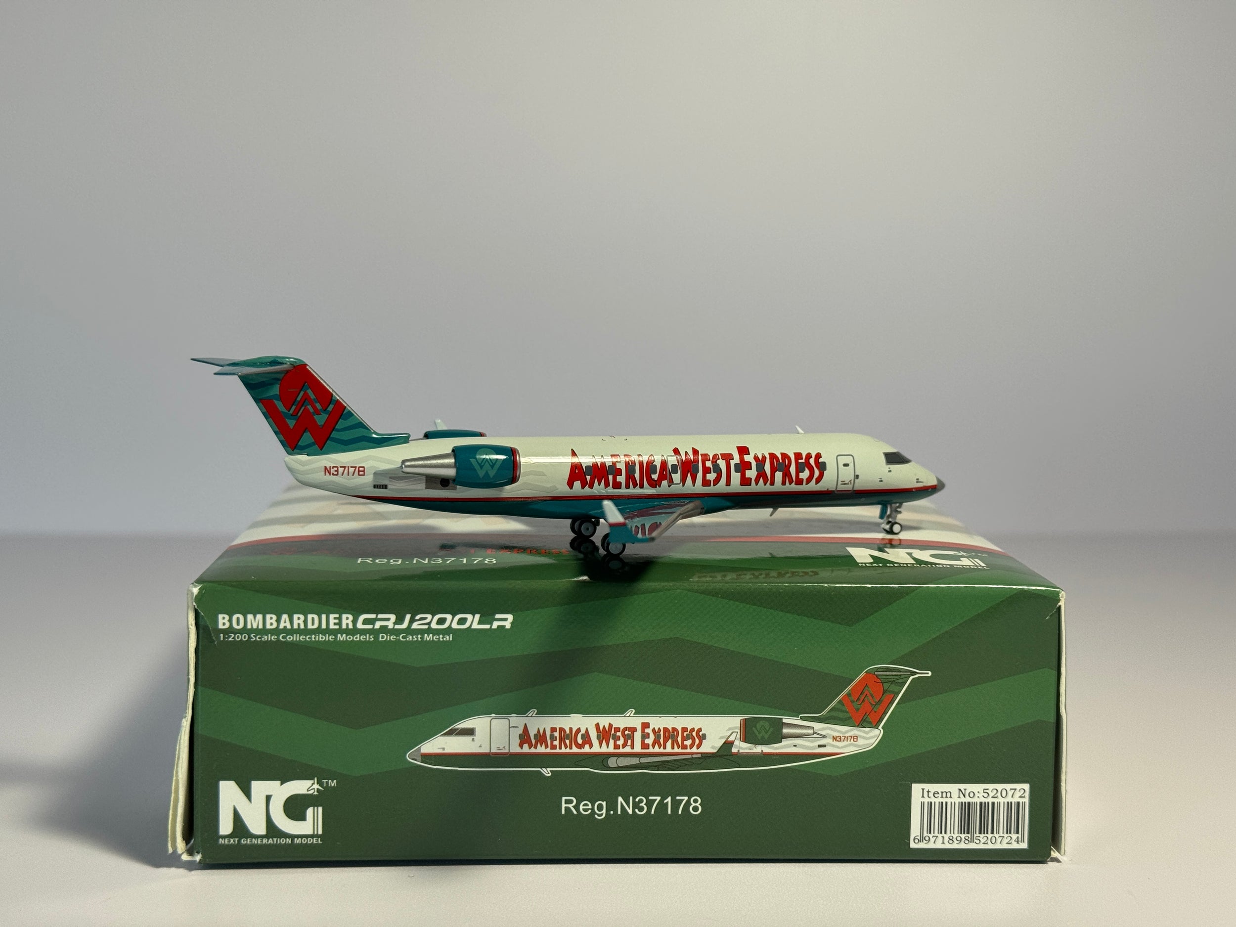 NG Models 1:200 America West Express Bombardier CRJ200 N37178 1990s colors NG52072