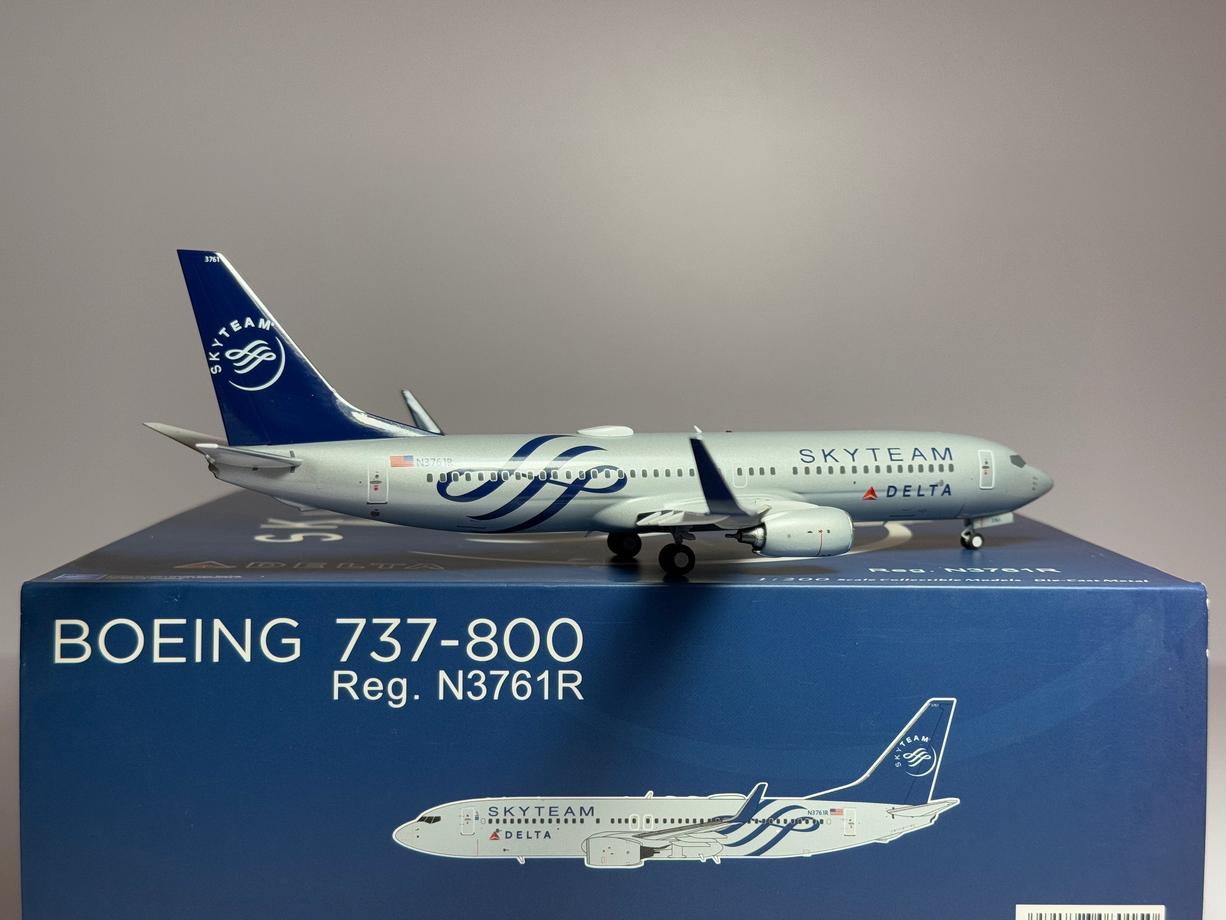 NG Models 1:200 Delta Air Lines Boeing 737-800 N3761R SkyTeam NG08015