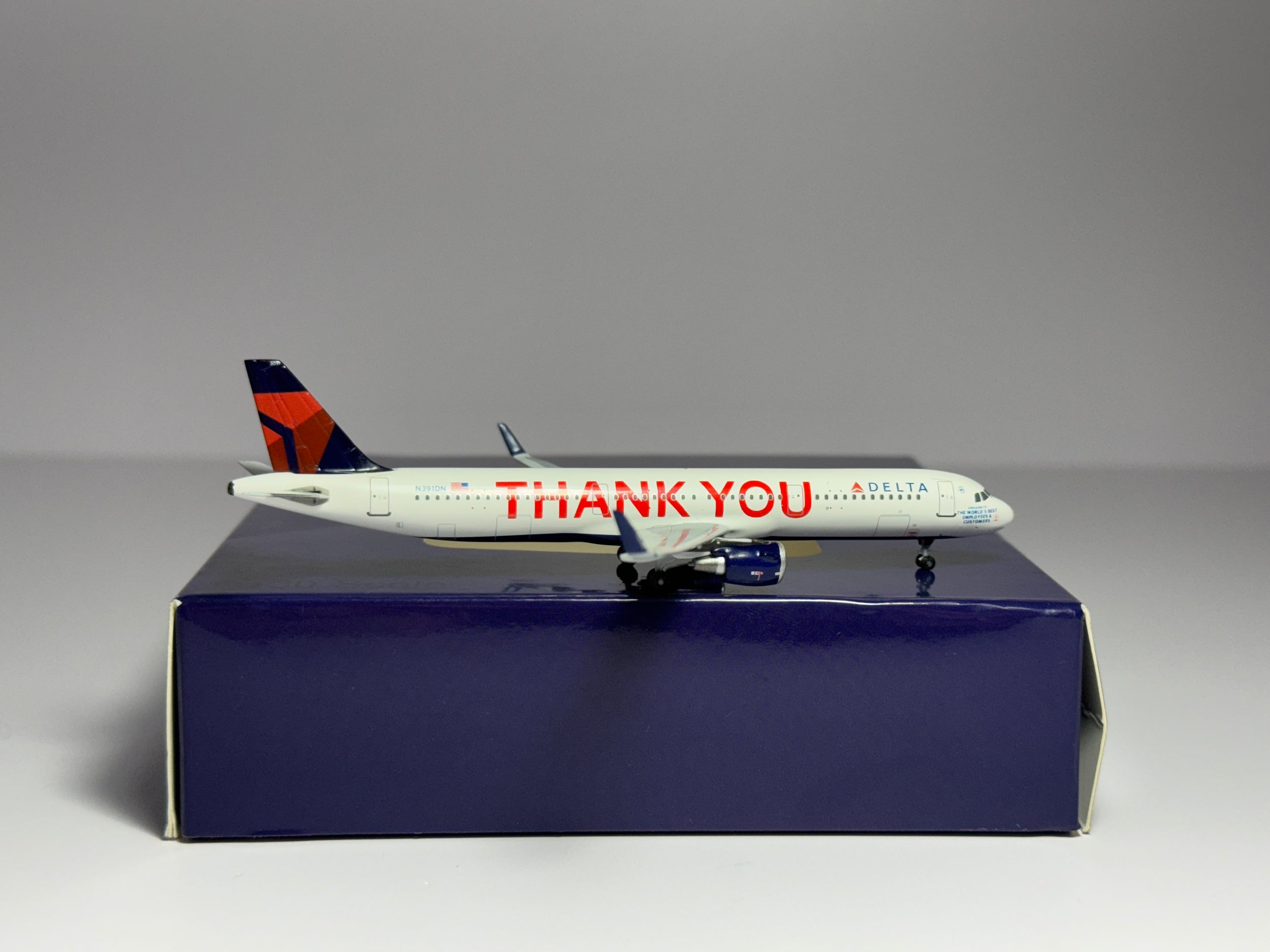 Aeroclassics 1:400 Delta Air Lines Airbus A321 N391DN Thank You BB321391