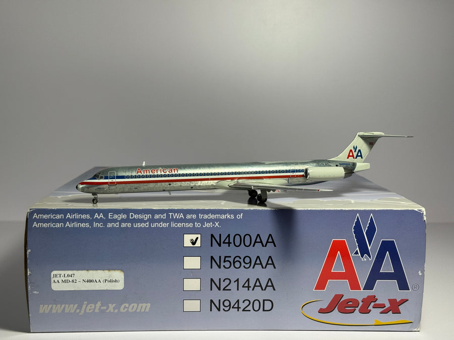 Jet-X 1:200 American Airlines McDonnell Douglas MD-82 N400AA polished JXL047