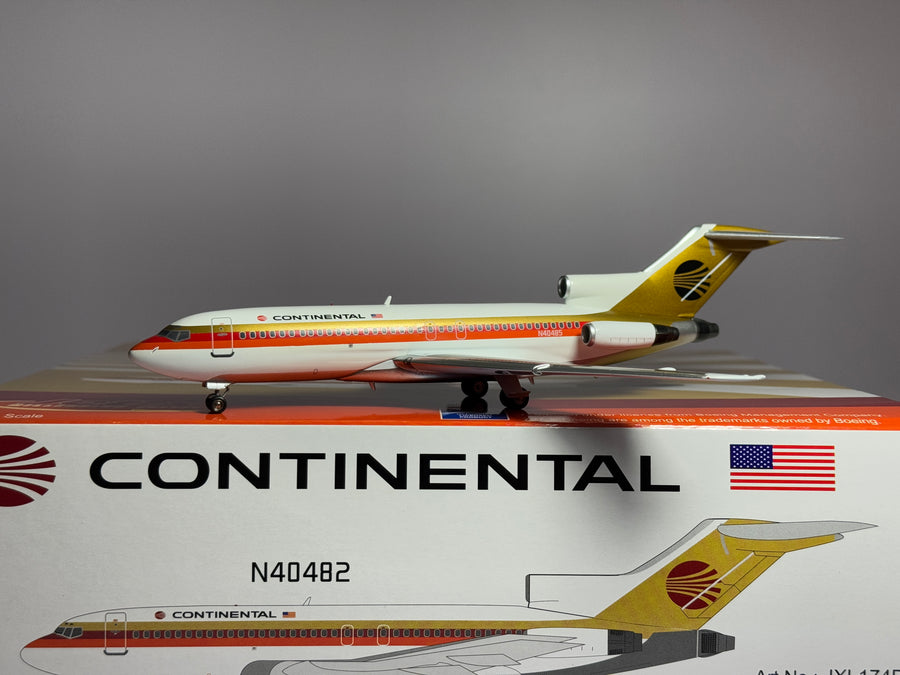 Jet-X 1:200 Continental Airlines Boeing 727-100 N40485 Black Meatball JXL174A