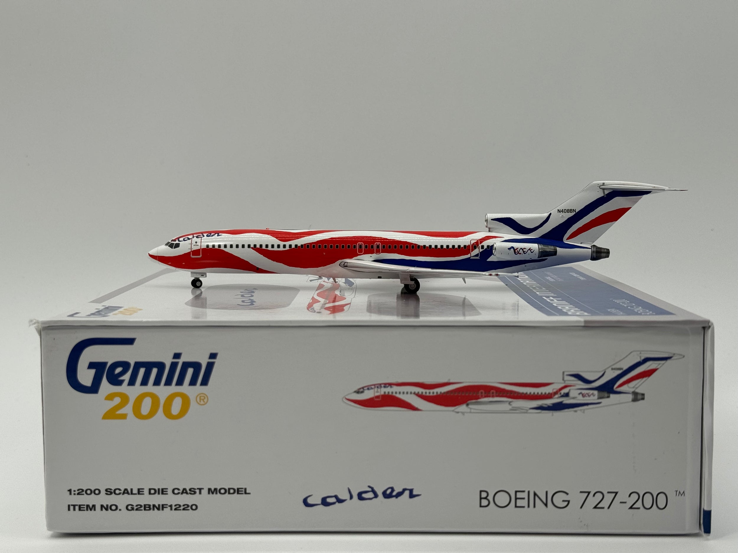Gemini Jets 1:200 Braniff Boeing 727-200 N408BN "Calder" G2BNF1220