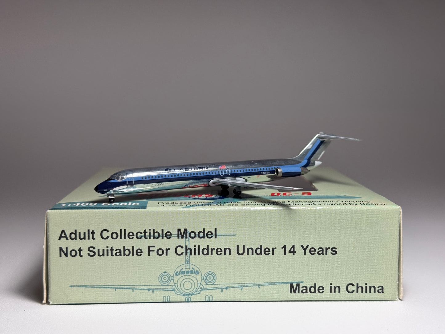 Aeroclassics 1:400 Eastern Airlines Douglas DC-9-50 N408EA Bare Metal ACN408EA