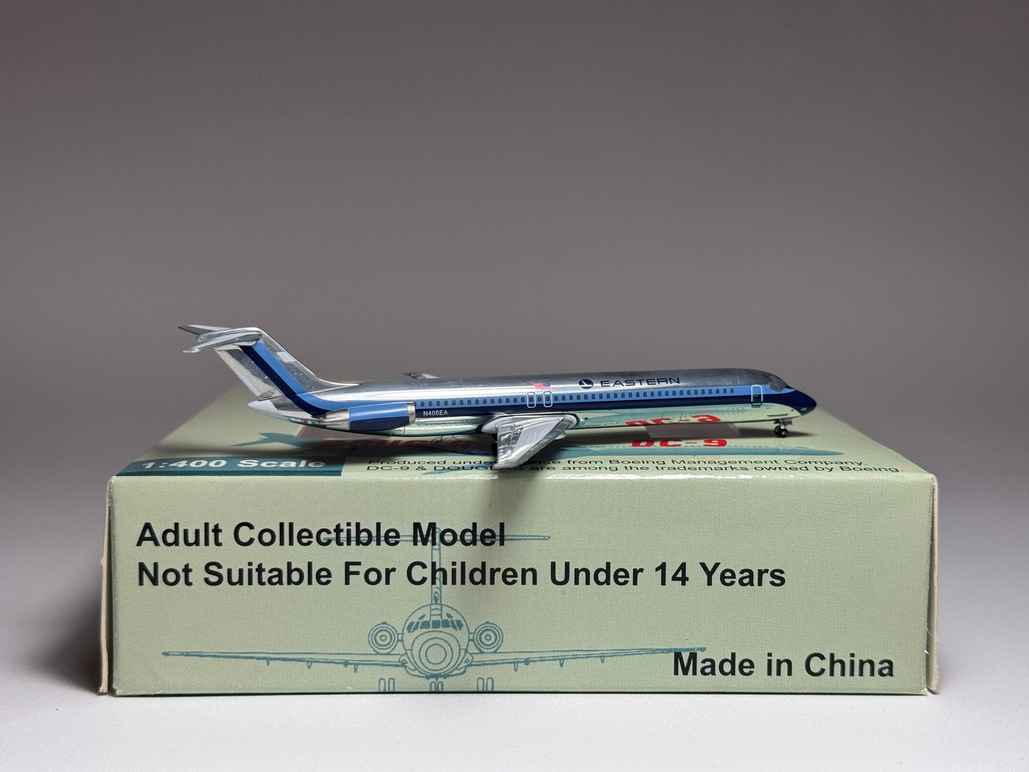 Aeroclassics 1:400 Eastern Airlines Douglas DC-9-50 N408EA Bare Metal ACN408EA
