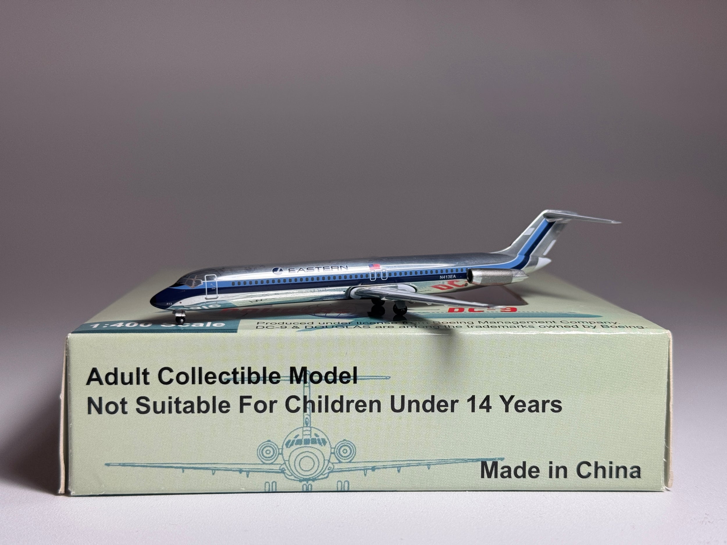 Aeroclassics 1:400 Eastern Airlines Douglas DC-9-50 N413EA Bare Metal ACN413EA