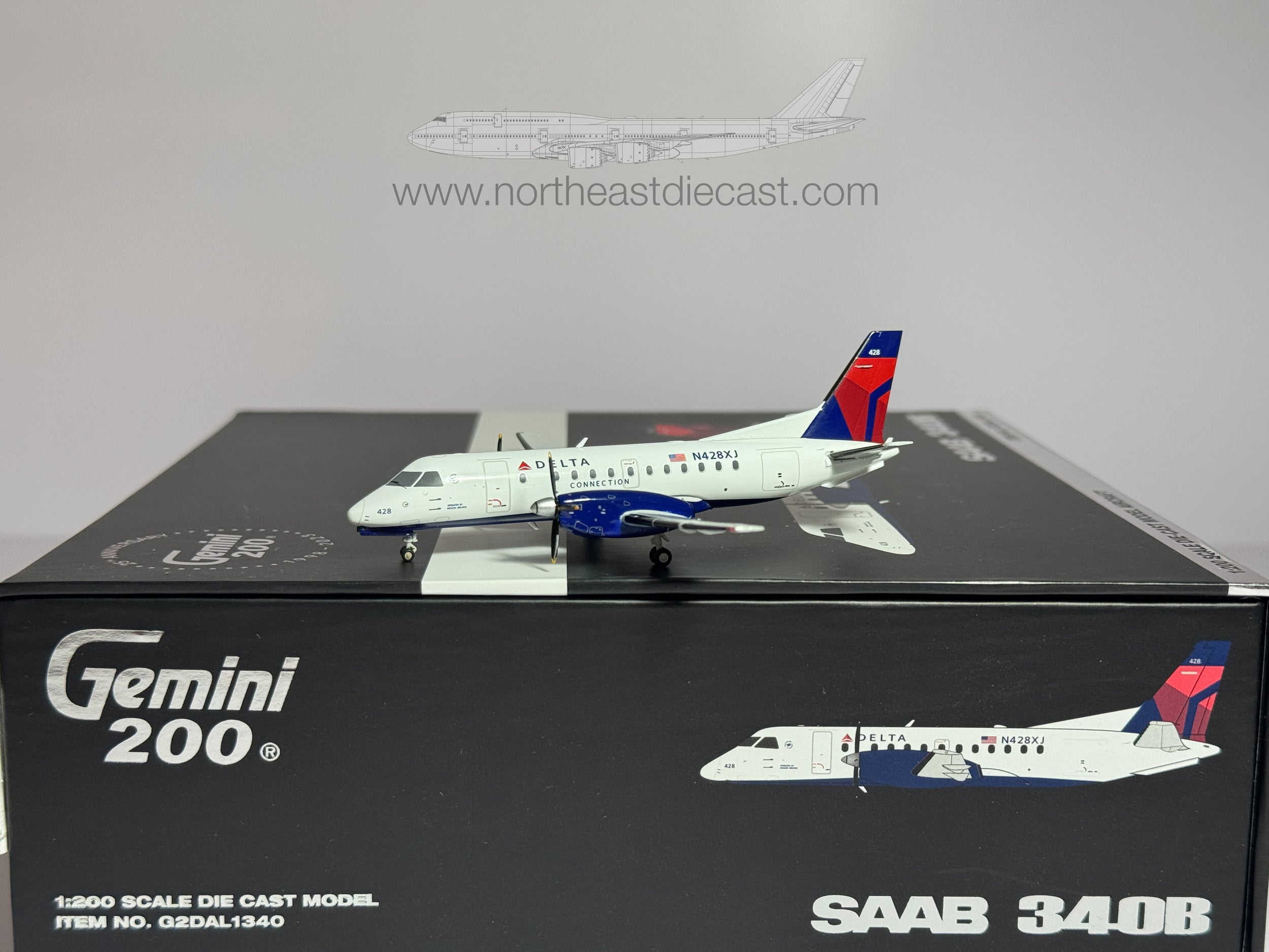 Delta Connection Saab 340B 1:200 Gemini Jets N428XJ (G2DAL1340)