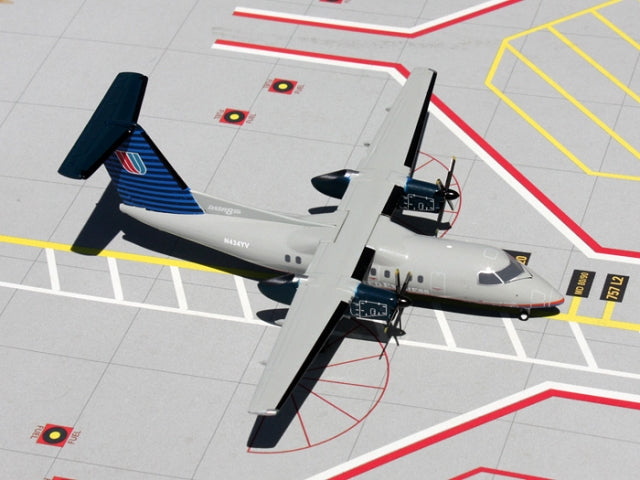 Gemini Jets 1:200 United Express De Havilland Q200 N4344YV Battleship Grey G2UAL087