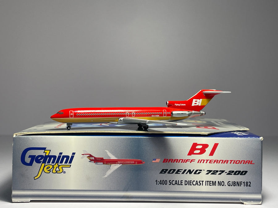Gemini Jets 1:400 Braniff Boeing 727-200 N441BN Flying Colors Red GJBNF182