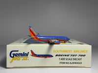 Gemini Jets 1:400 Southwest Airlines Boeing 737-700 N445WN Canyon Blue GJSWA522