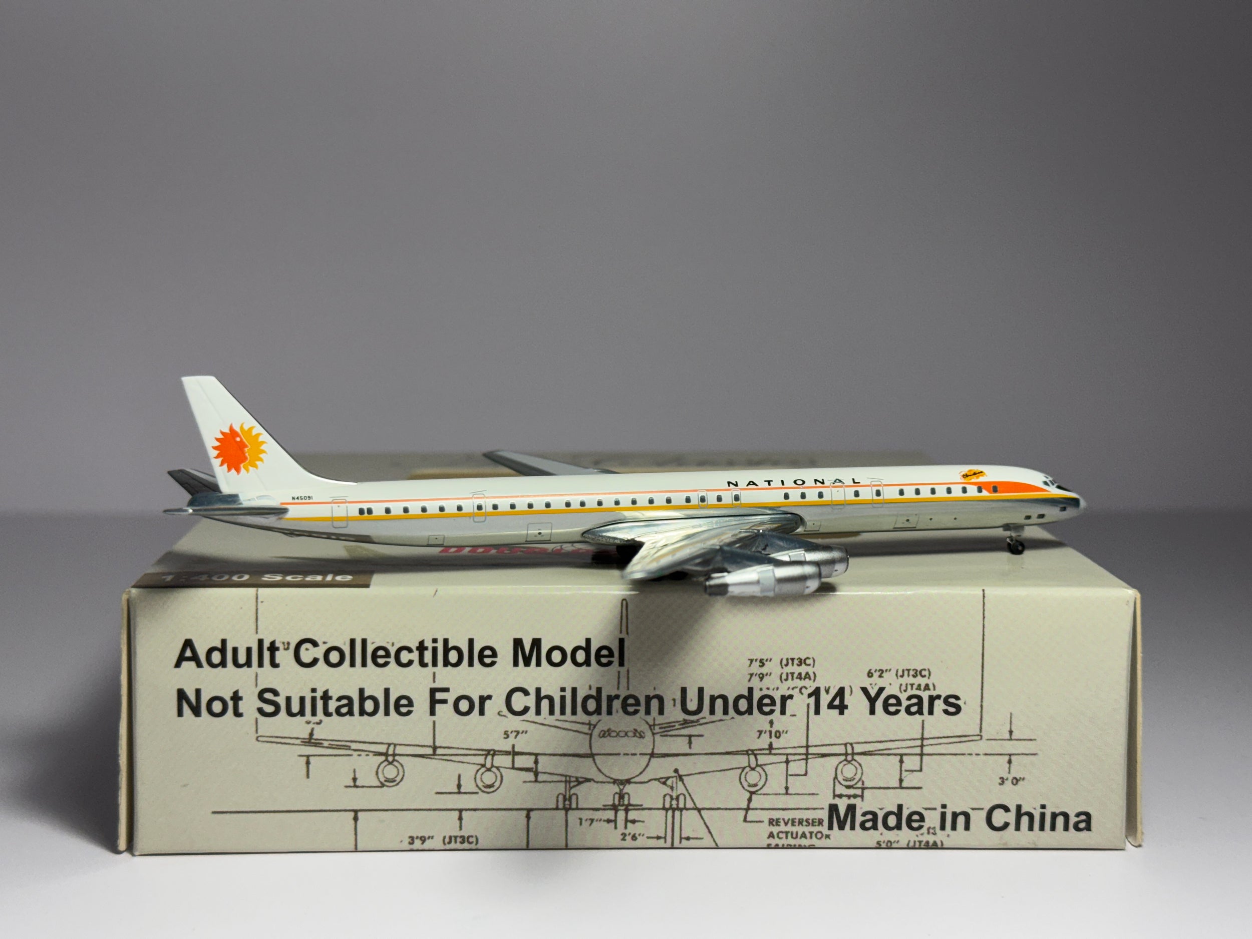 Aeroclassics 1:400 National Airlines Douglas DC-8-61 N45091 Christine ACNAT0512A