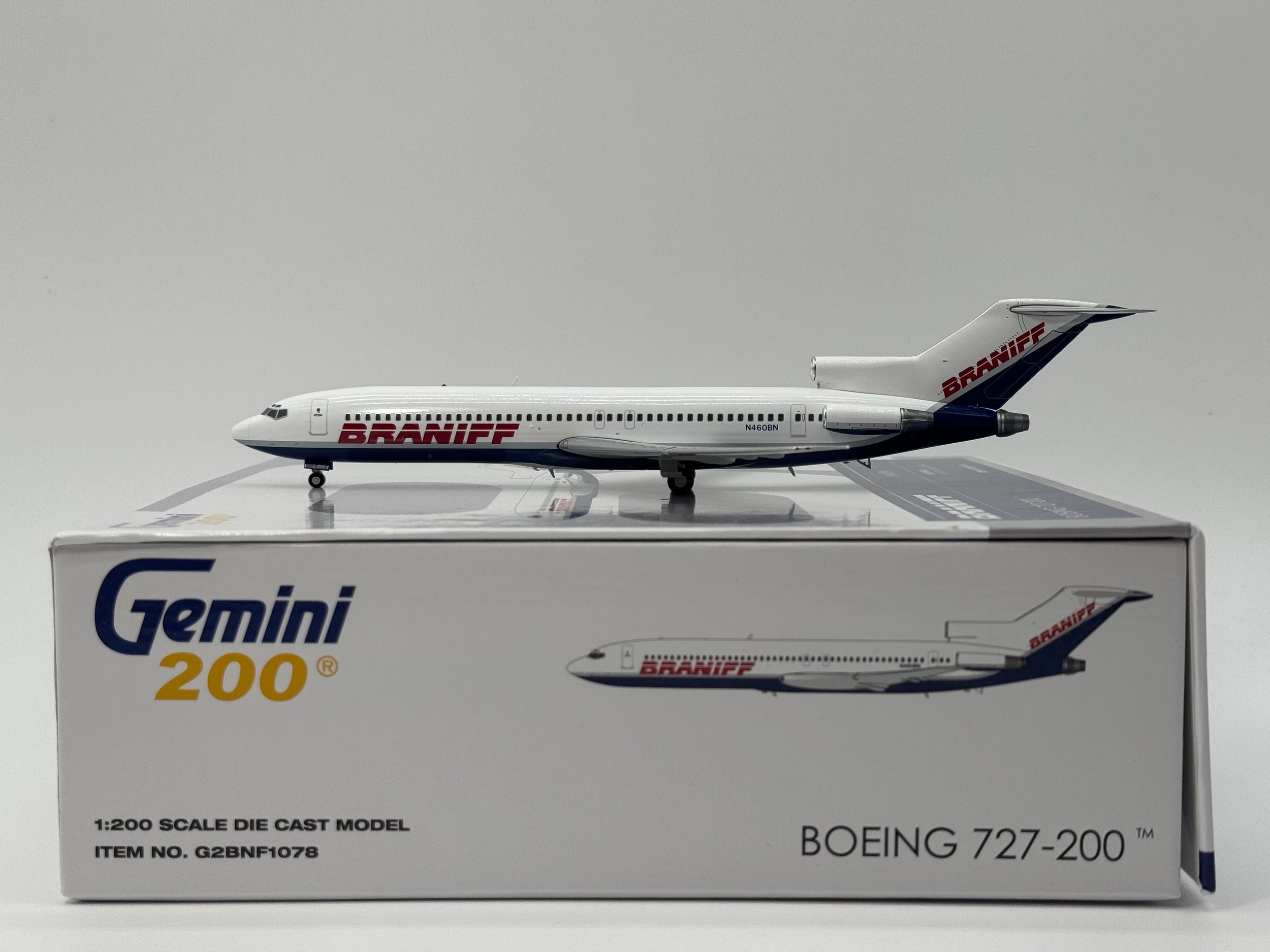 Gemini Jets 1:200 Braniff Boeing 727-200 N460BN Revival G2BNF1078