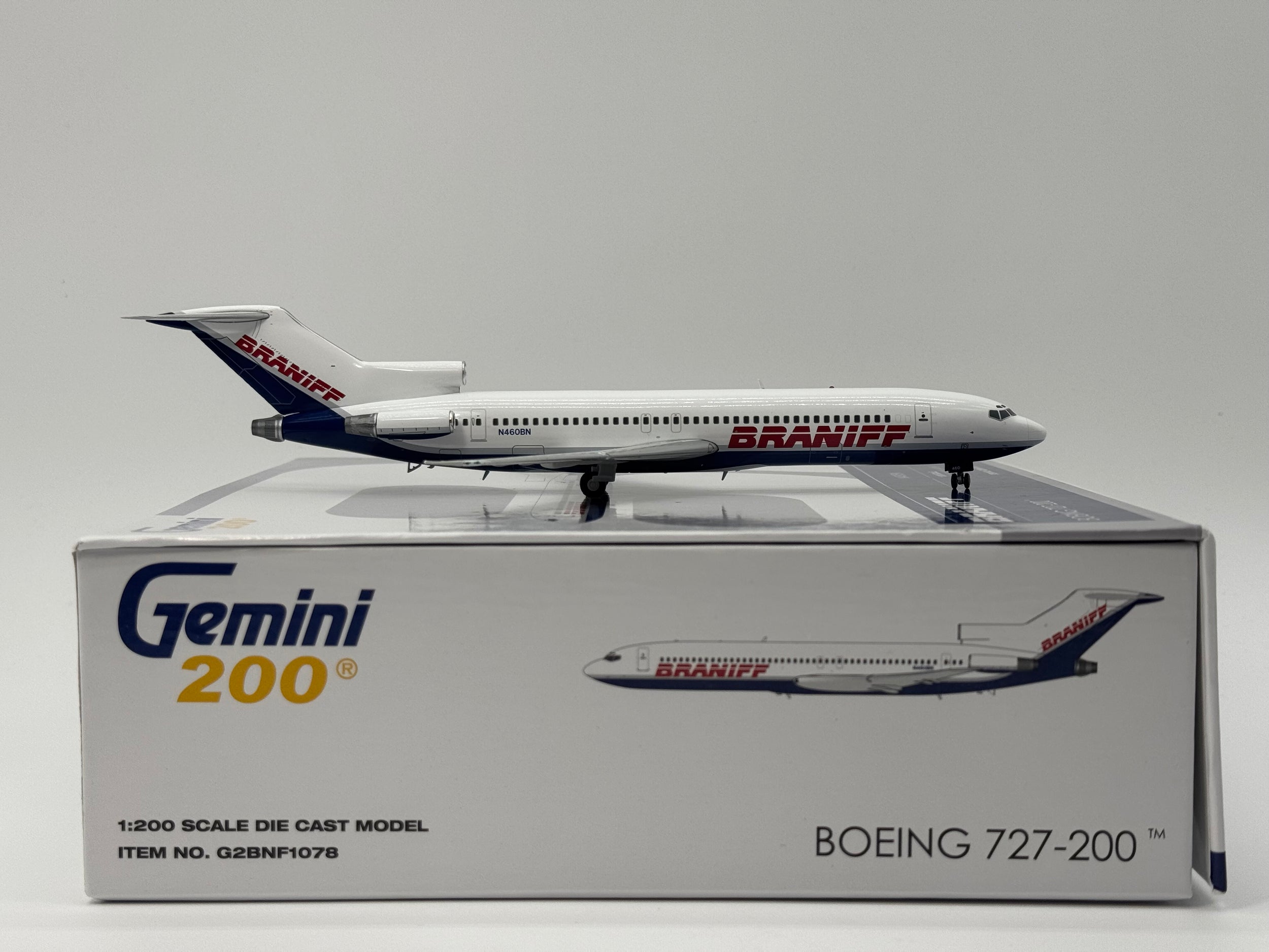Gemini Jets 1:200 Braniff Boeing 727-200 N460BN Revival G2BNF1078