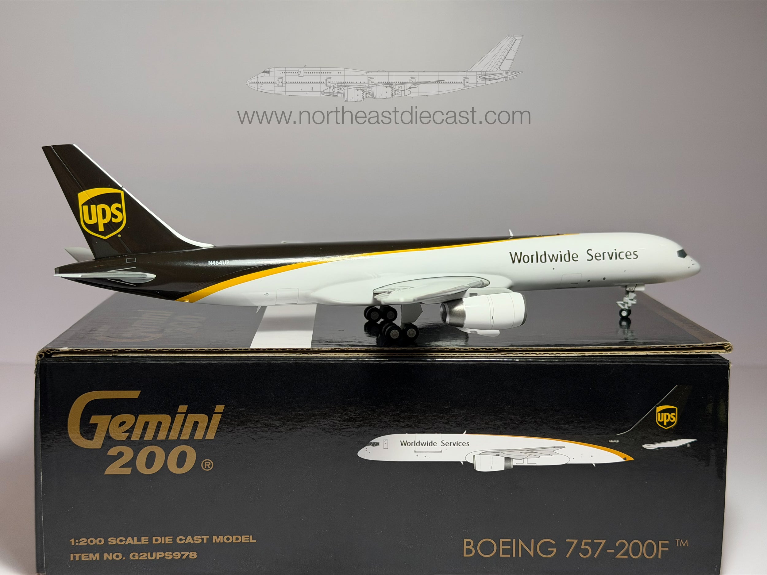 UPS Boeing 757-200F 1:200 Gemini Jets N464UP (G2UPS978)