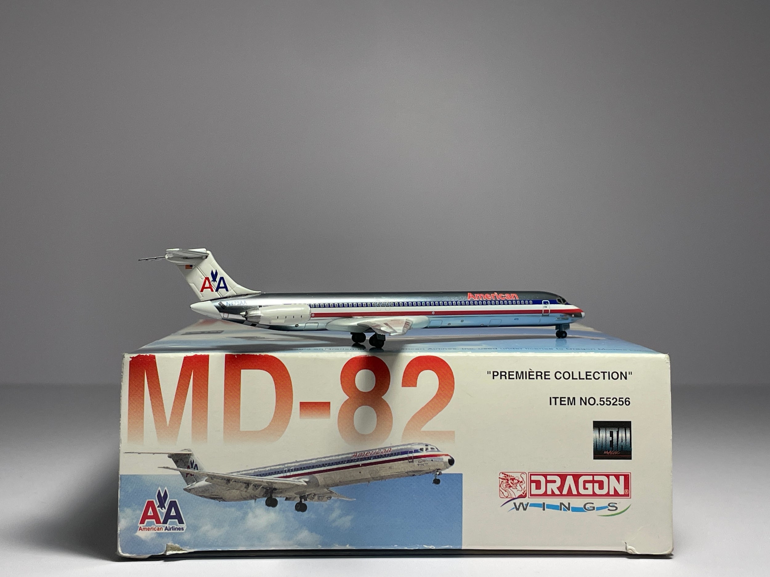 Dragon Wings 1:400 American Airlines McDonnell Douglas MD-82 N473AA polished 55256
