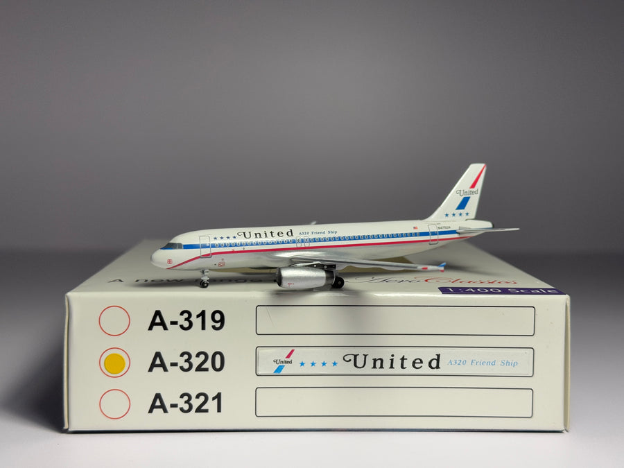Aeroclassics 1:400 United Airlines Airbus A320-200 N475UA Stars & Bars ACN475UA
