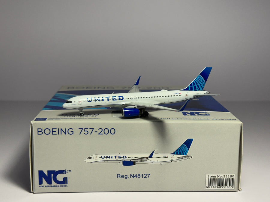 NG Models 1:400 United Airlines Boeing 757-200 N48127 Evo Blue NGM53180