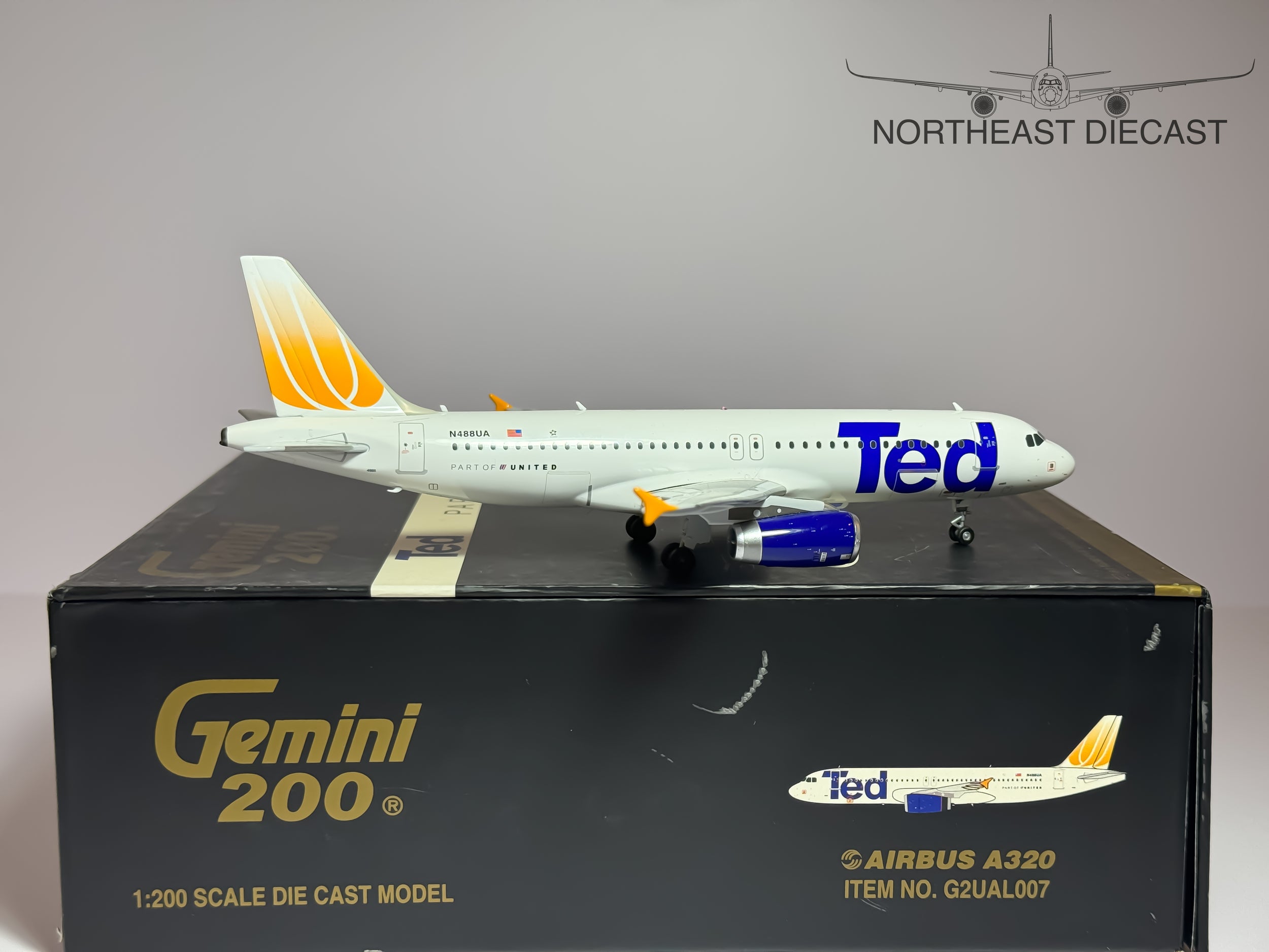 United Airlines Airbus A320-200 1:200 Gemini Jets N488UA (G2UAL007)