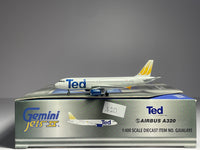 Gemini Jets 1:400 TED United Airbus A320-200 N495UA Golden Tulip GJUAL495