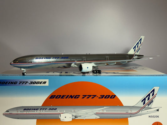 Inflight200 House Colors Boeing 777-300ER PW Engines N5020K Polished IF773HOUSE-PW-P w/stand