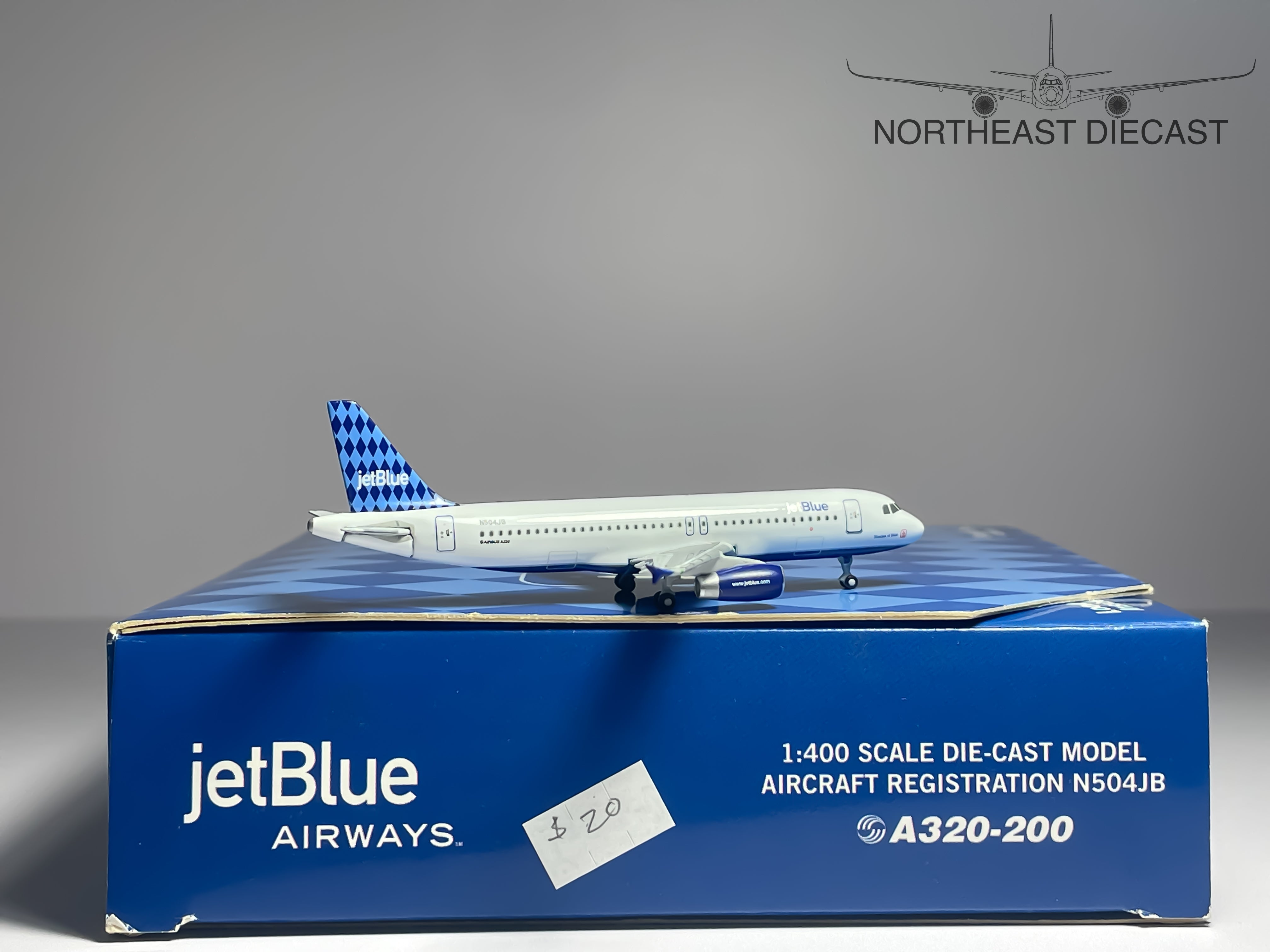 JetBlue Airways Airbus A320-200 1:400 Gemini Jets N504JB (GJJBU197B)