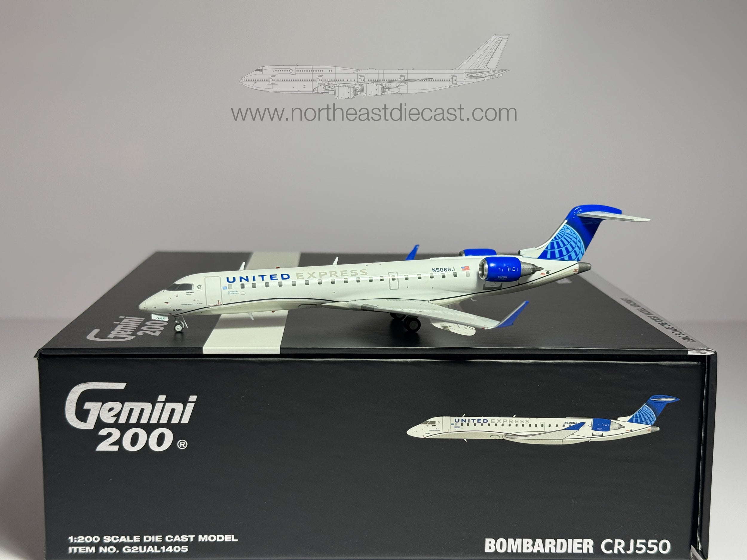 United Connection Bombardier CRJ550 1:200 Gemini Jets N506GJ (G2UAL1405)